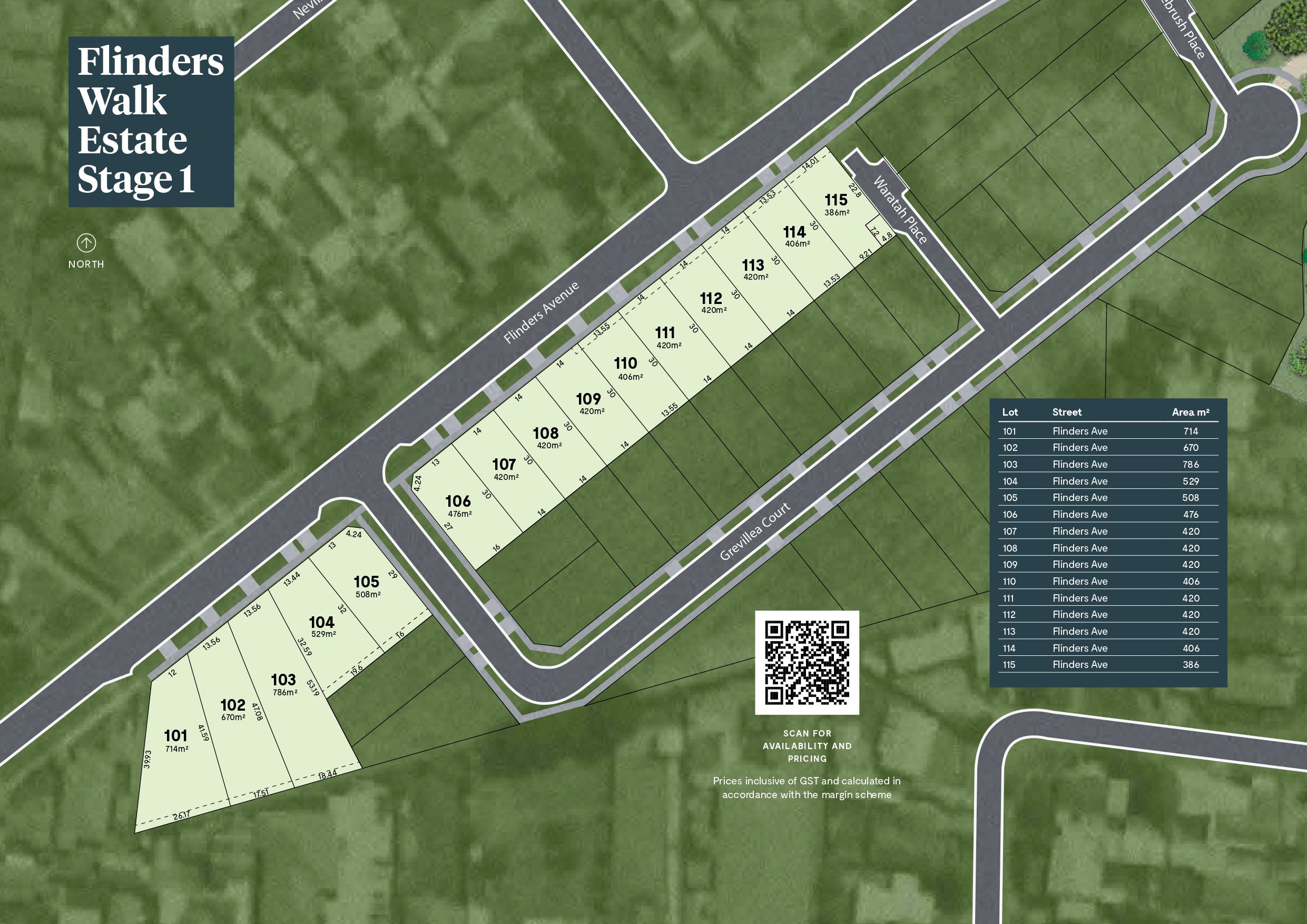 Flinders Walk Estate - Lara Release Map