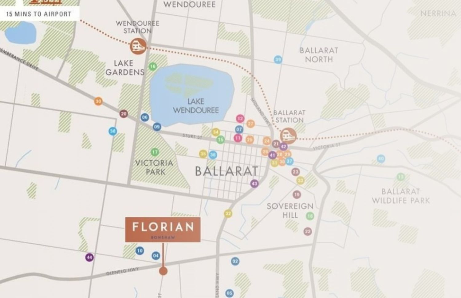 Florian Living Estate - Bonshaw Location Map