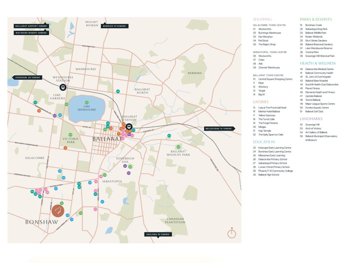 Floriana Estate - Bonshaw Location Map