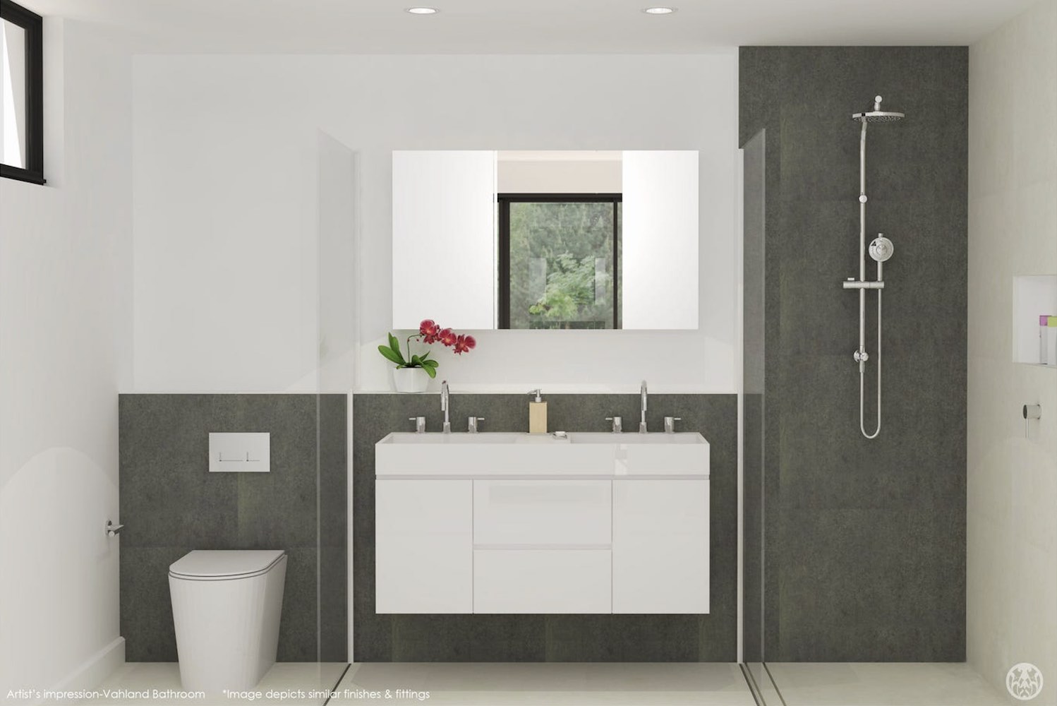 Fortuna Villa Estate - Golden Square Bathroom Render