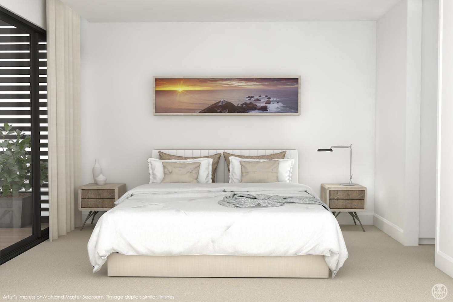 Fortuna Villa Estate - Golden Square Bedroom Render