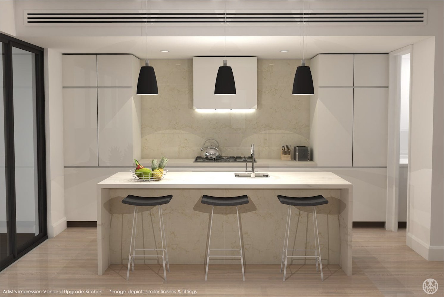 Fortuna Villa Estate - Golden Square Kitchen Render