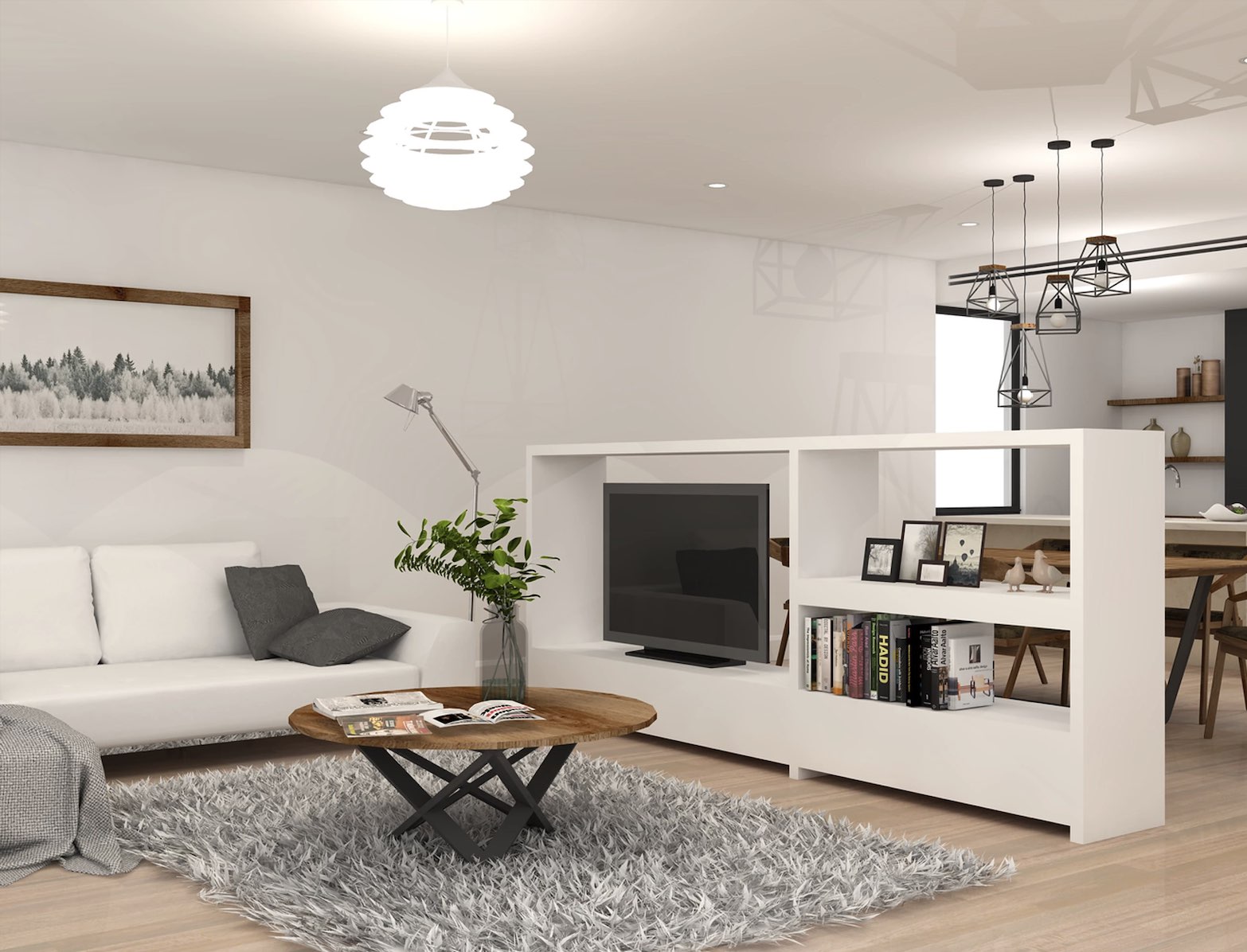 Fortuna Villa Estate - Golden Square Living Area Render