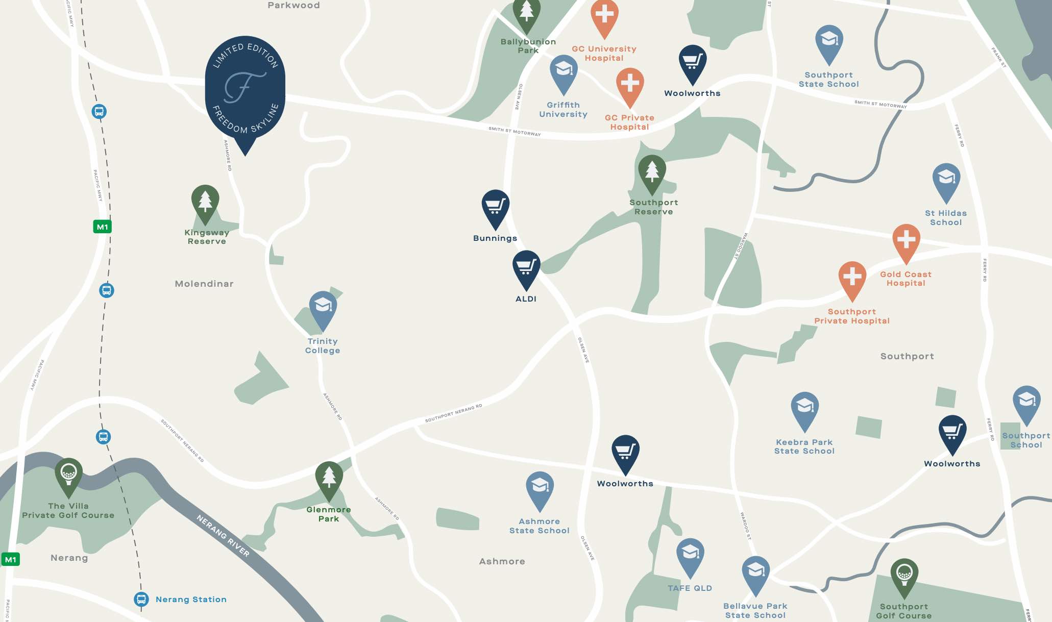 Freedom Skyline Estate - Molendinar Location map