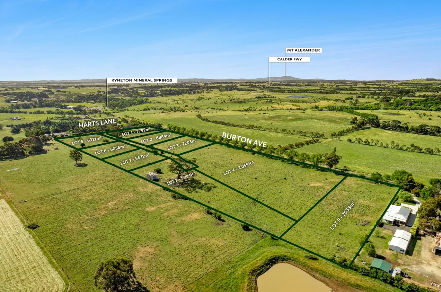 Geddes Estate - Kyneton Aerial