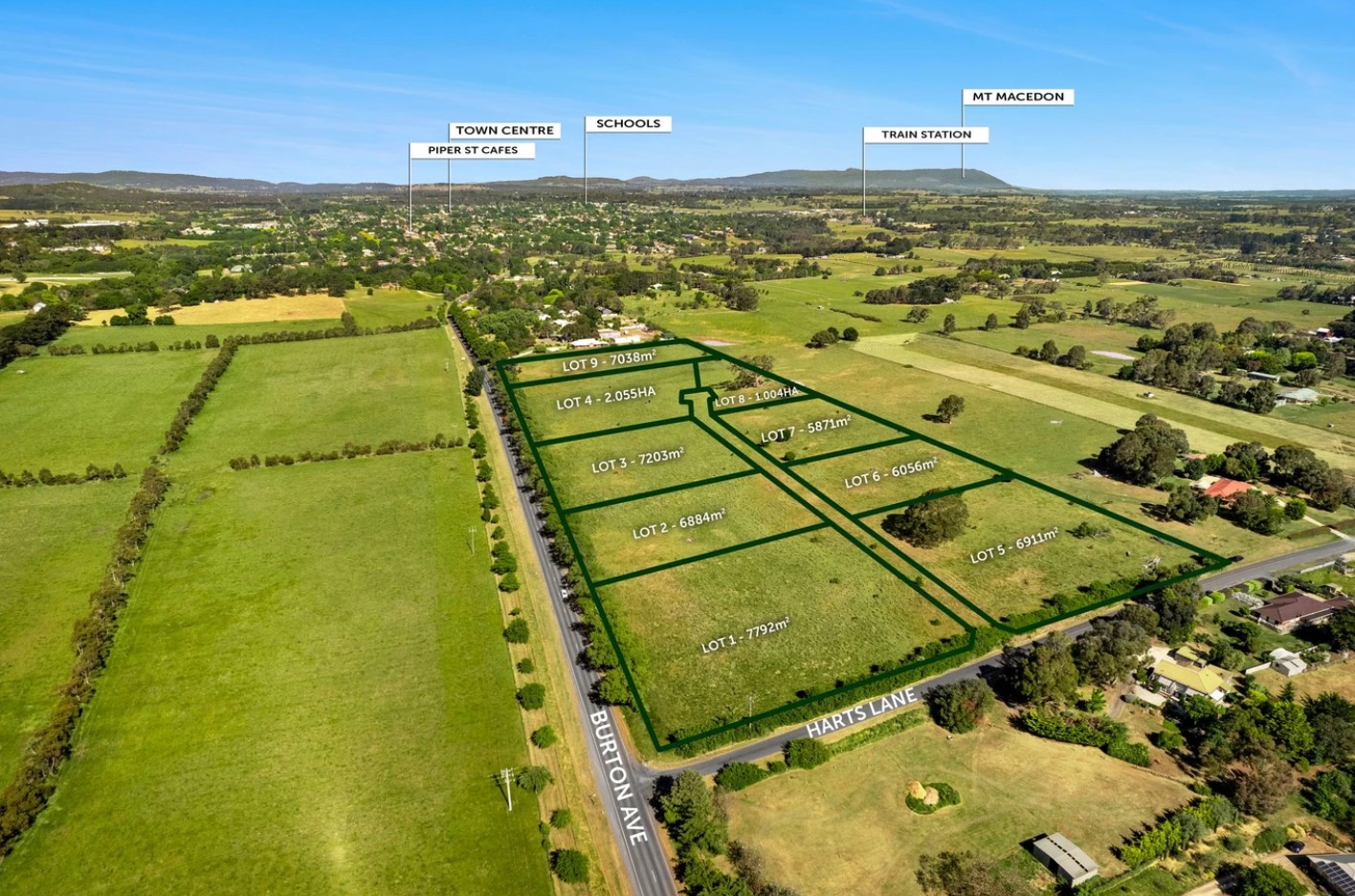Geddes Estate - Kyneton Aerial