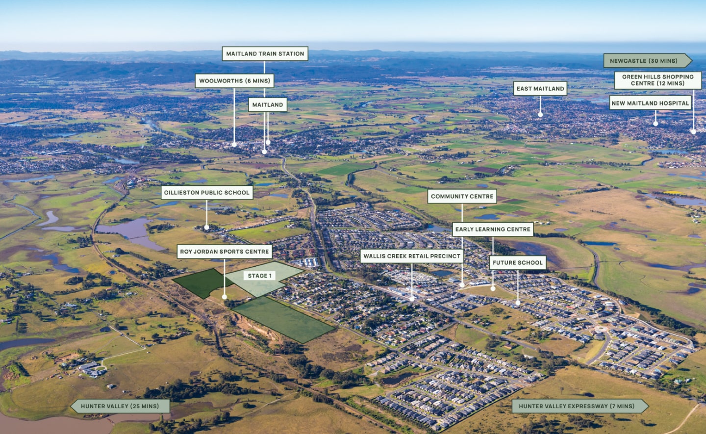 Gillieston Valley Estate - Gillieston Heights Aerial