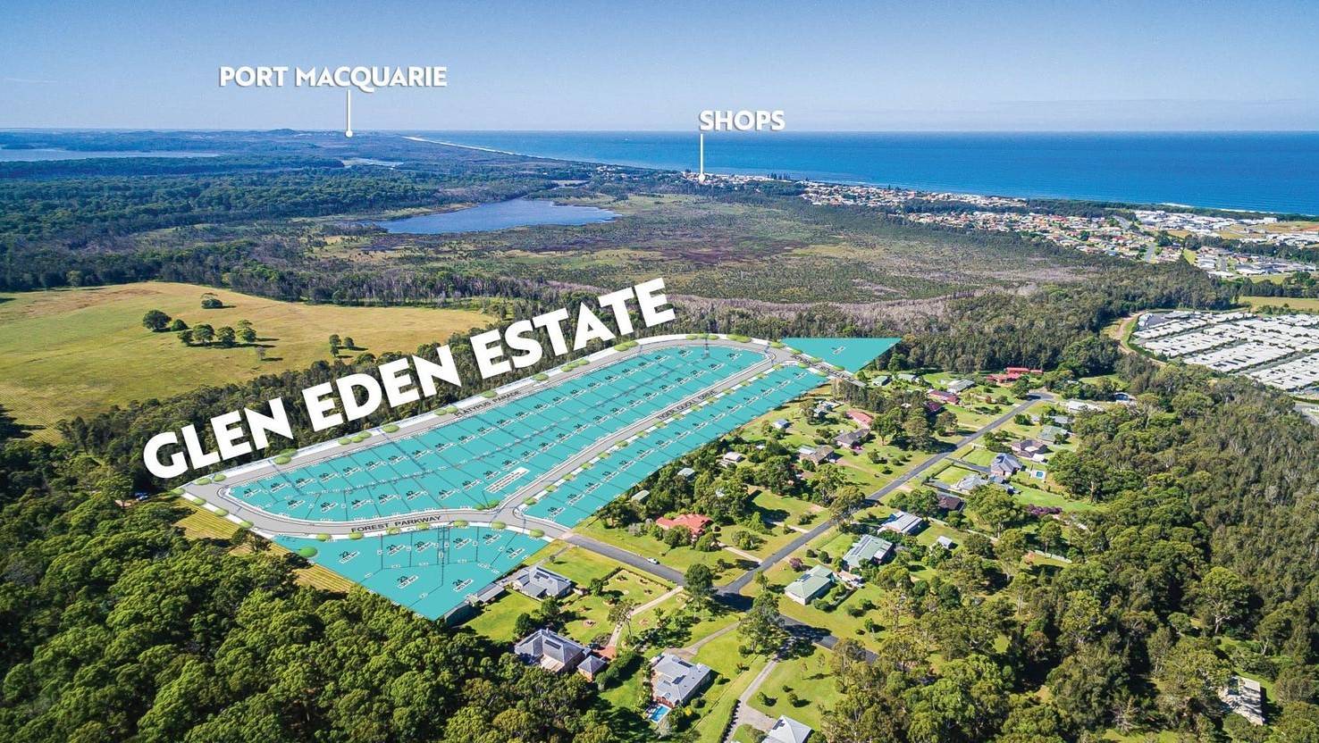 Glen Eden Estate - Lake Cathie Aerial