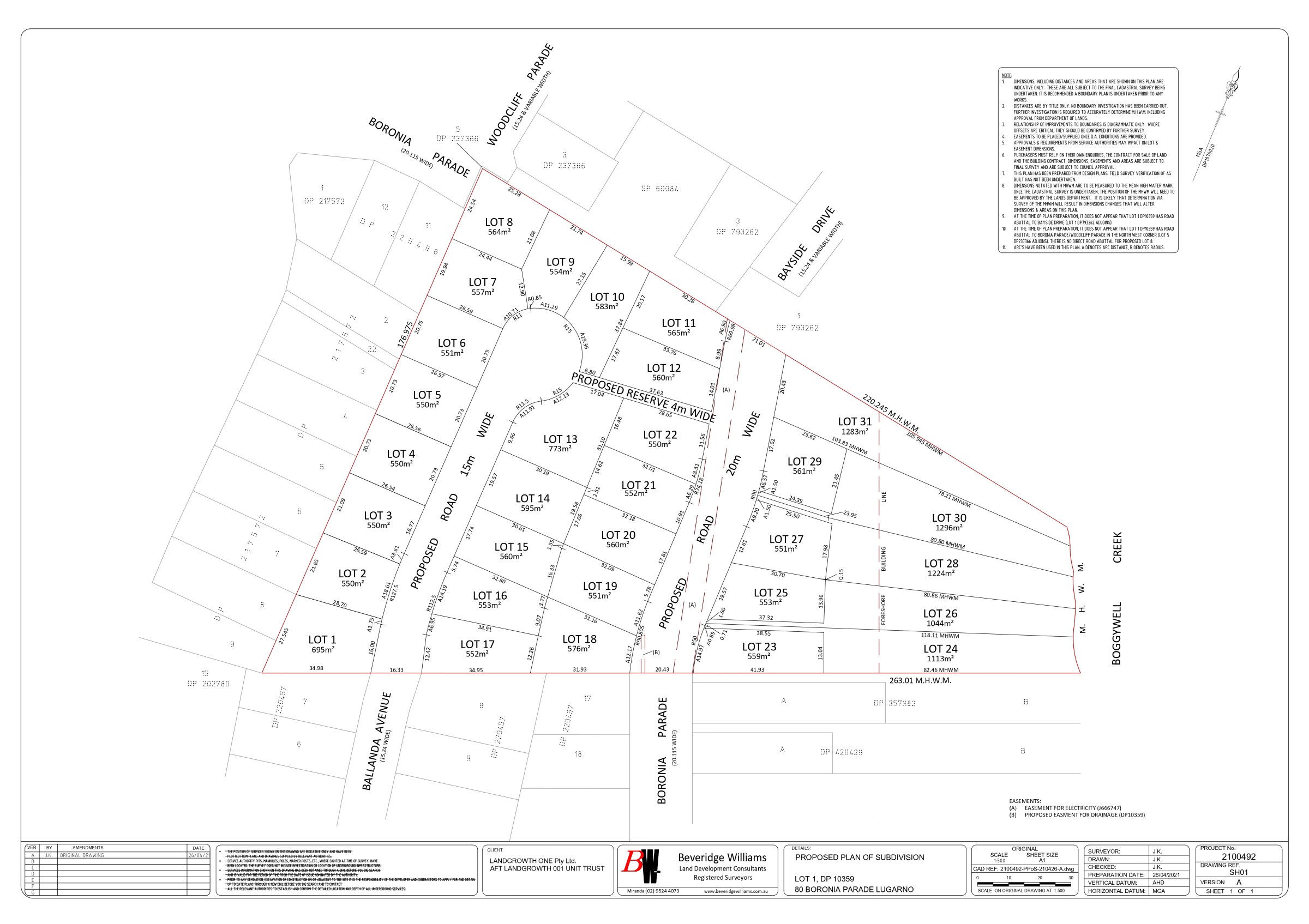 Glenlee Estate - Lugarno Masterplan