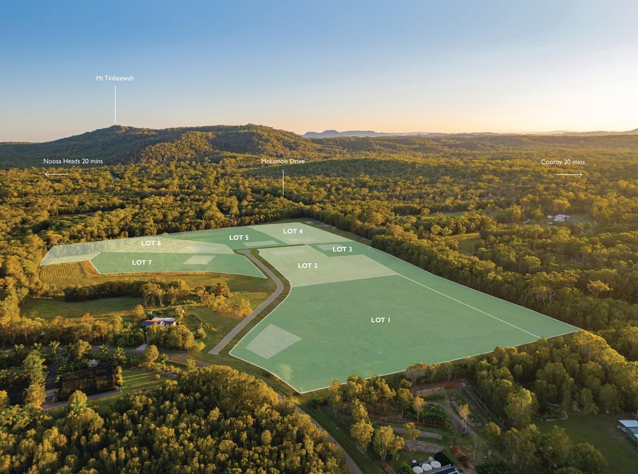 Glenridge Estate - Cooroibah Aerial