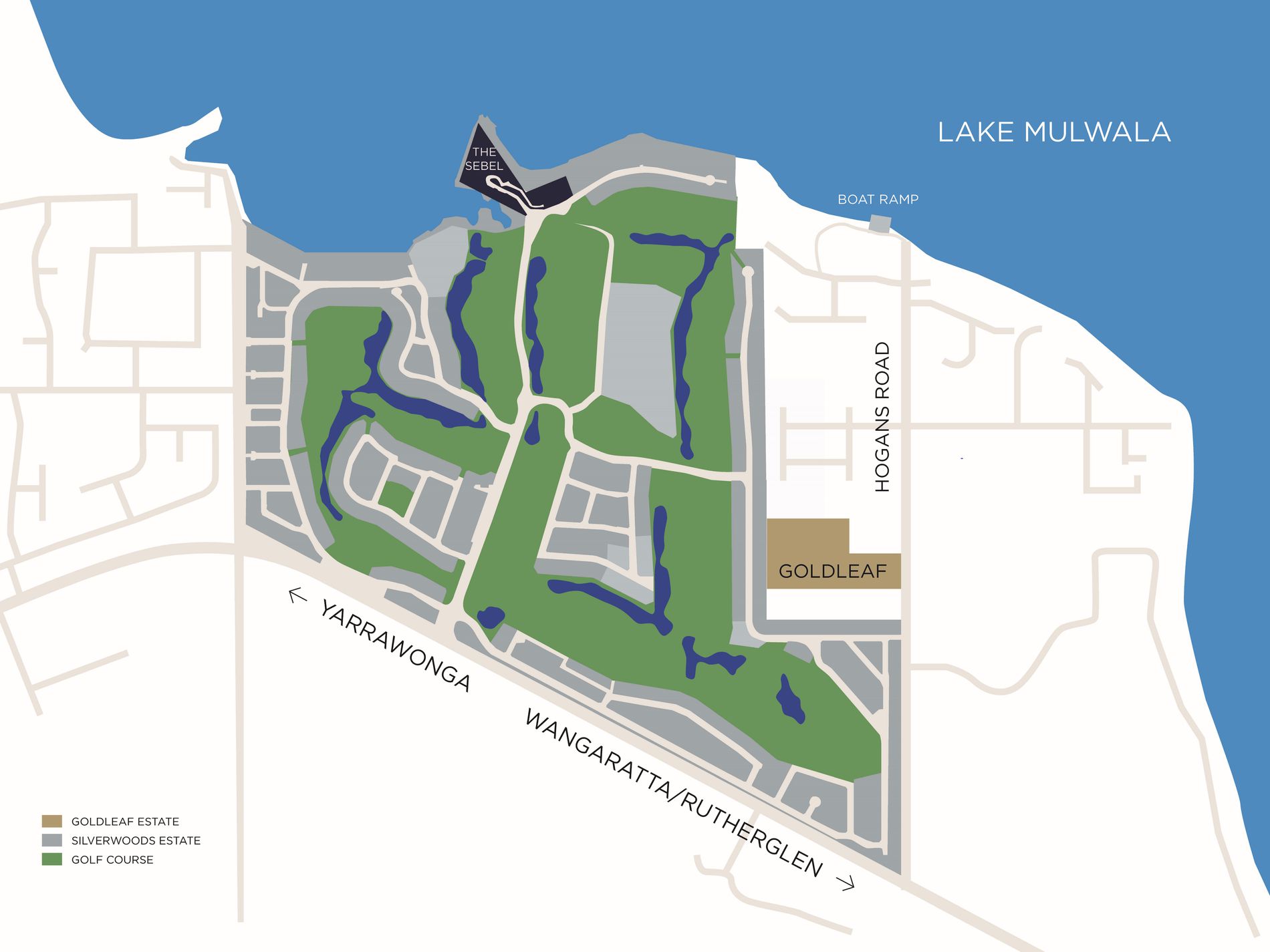 Goldleaf Estate - Yarrawonga Location Map