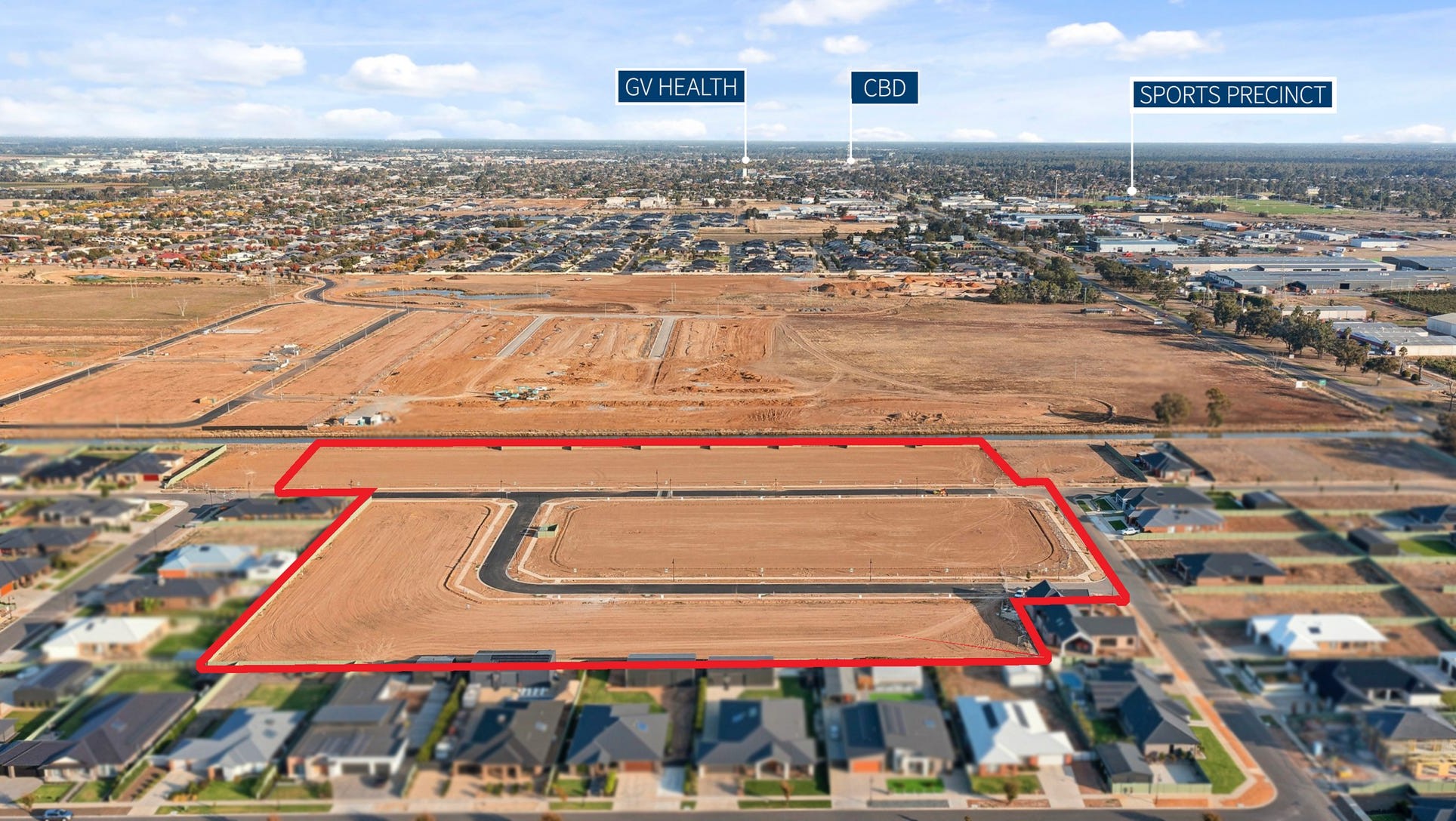 Grammar Park Gardens Estate - Shepparton Aerial