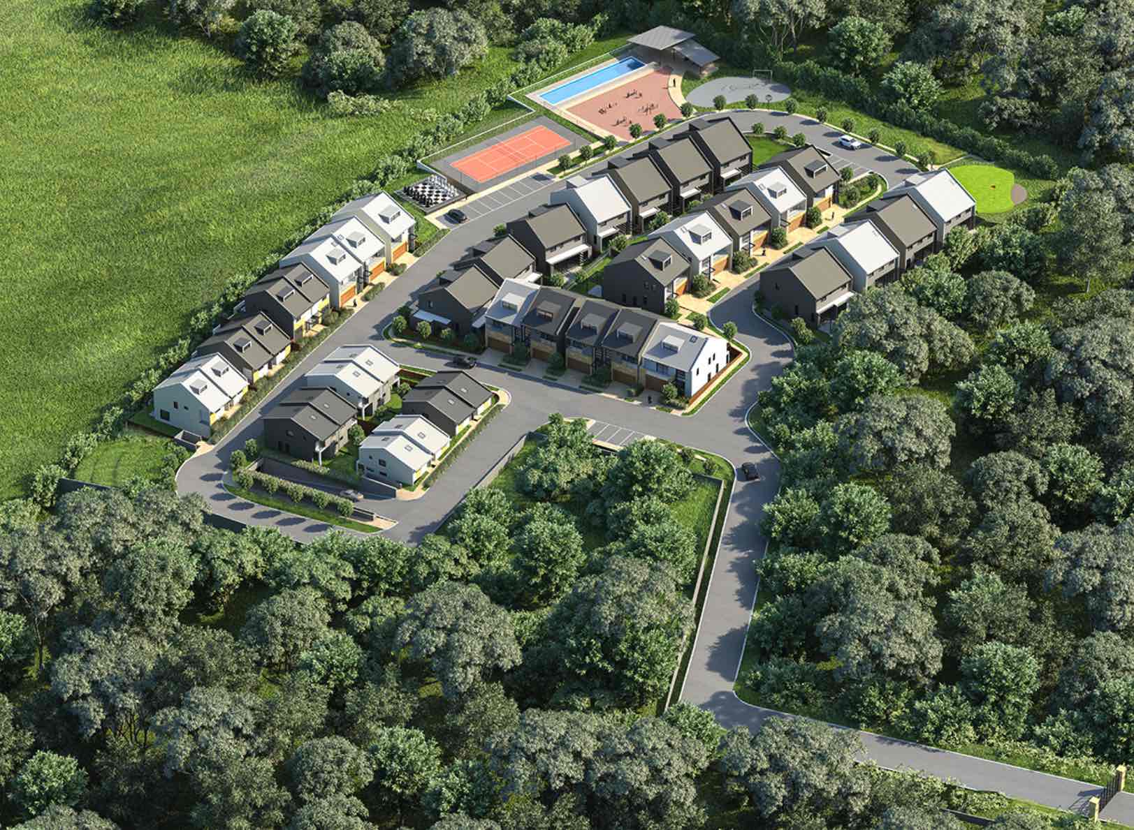 Grand Hill Estate - Castle Hill Aerial