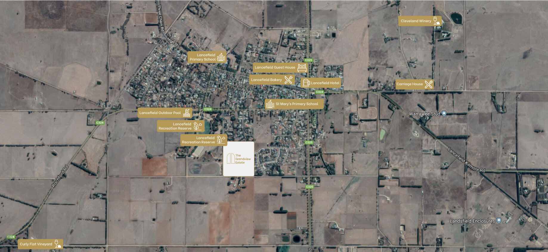 Grandview Estate - Lancefield Location m Location Map