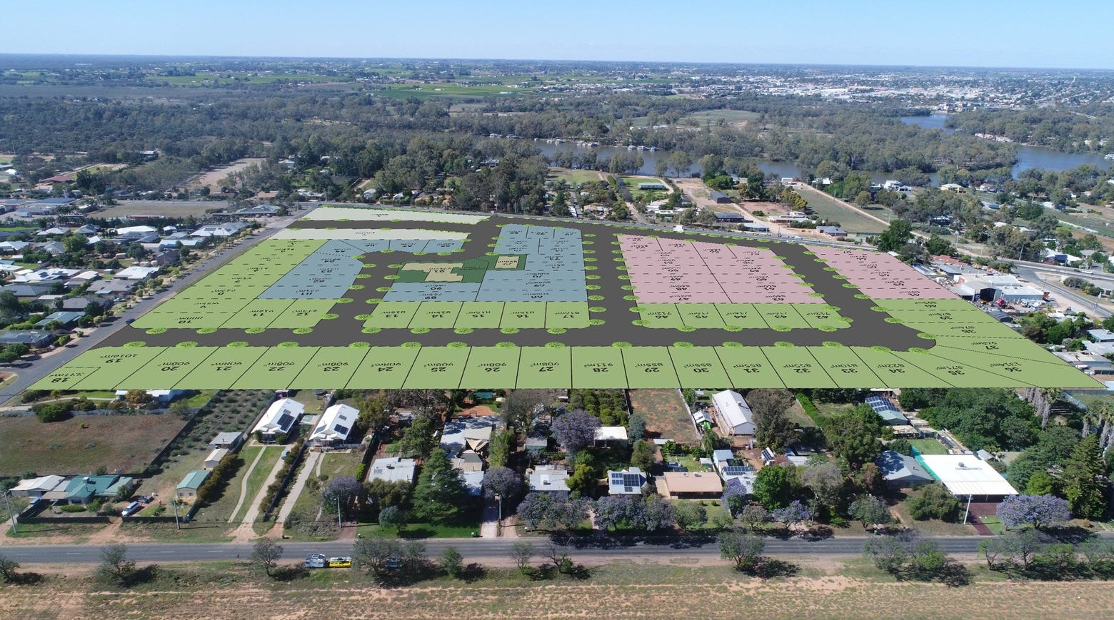 Grandview Rise Estate - Buronga Aerial