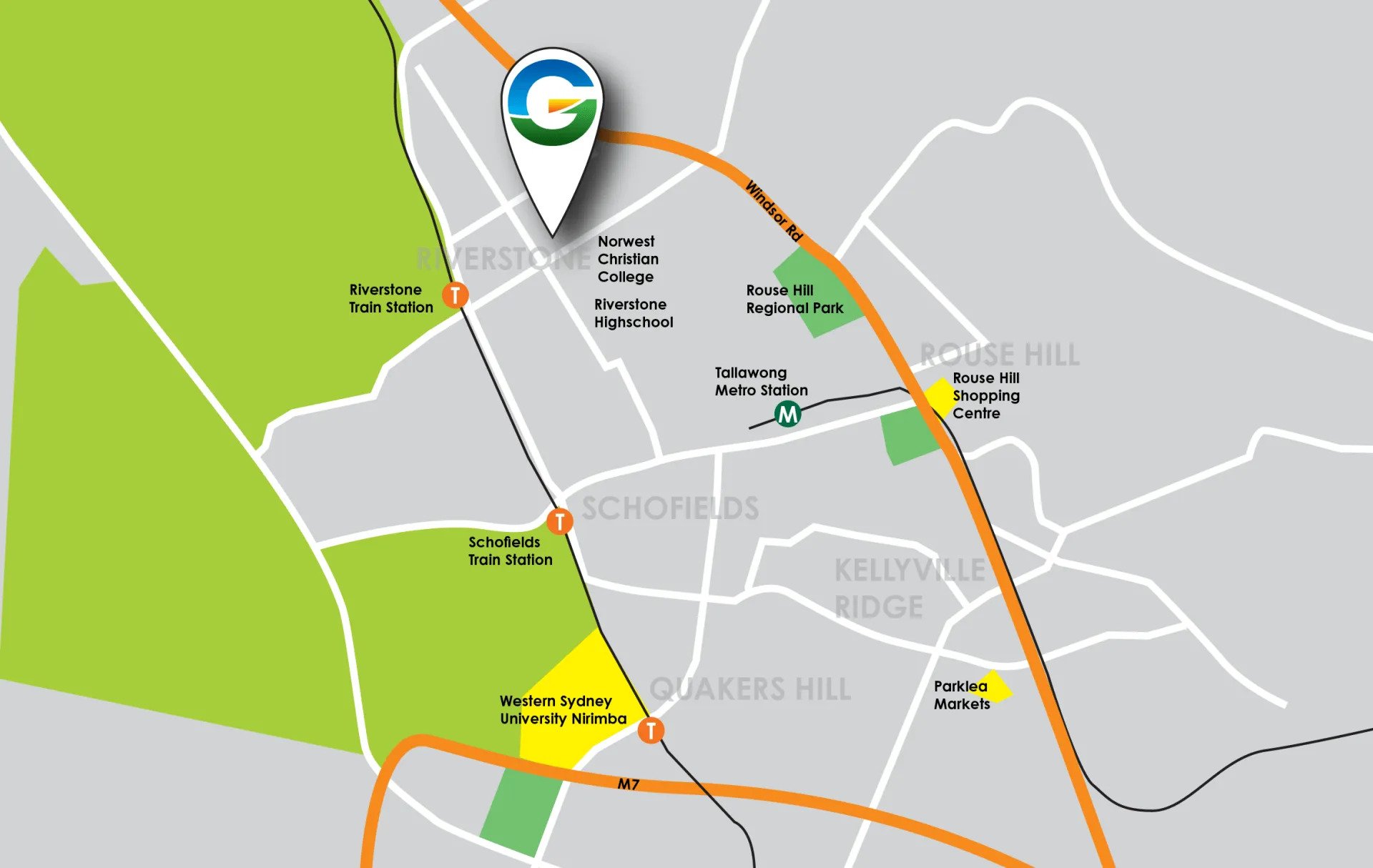 Grantham Views Estate - Grantham Farm Location Map