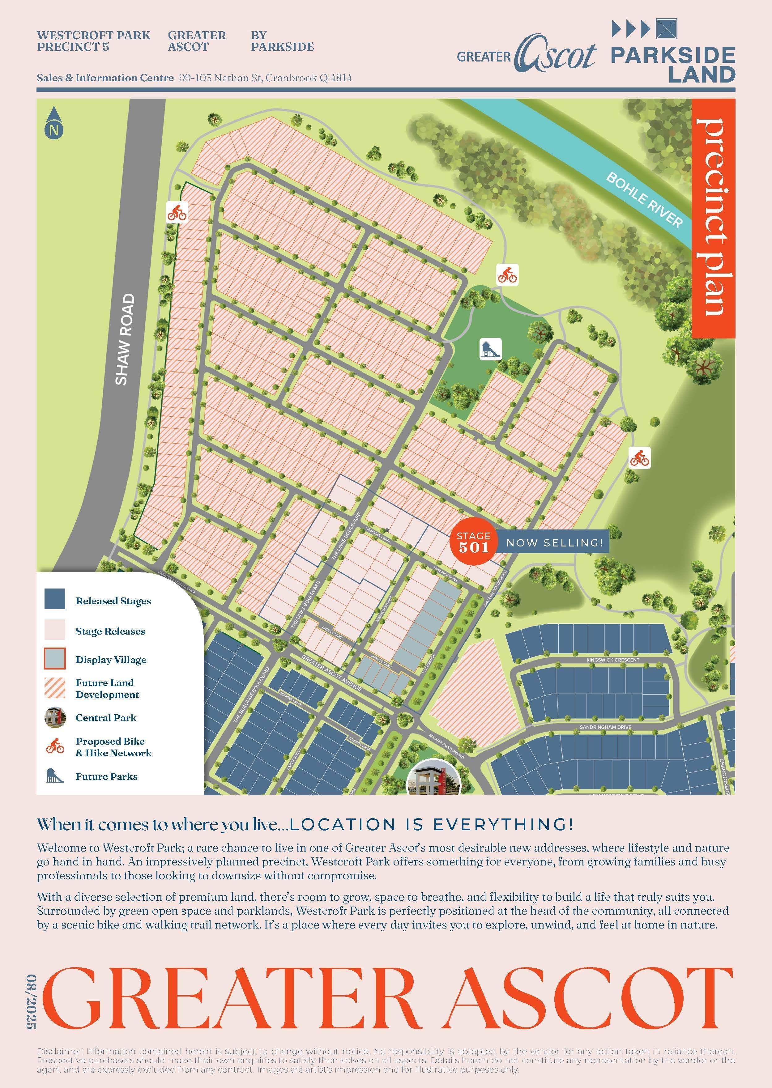 Greater Ascot Estate - Shaw Release Map