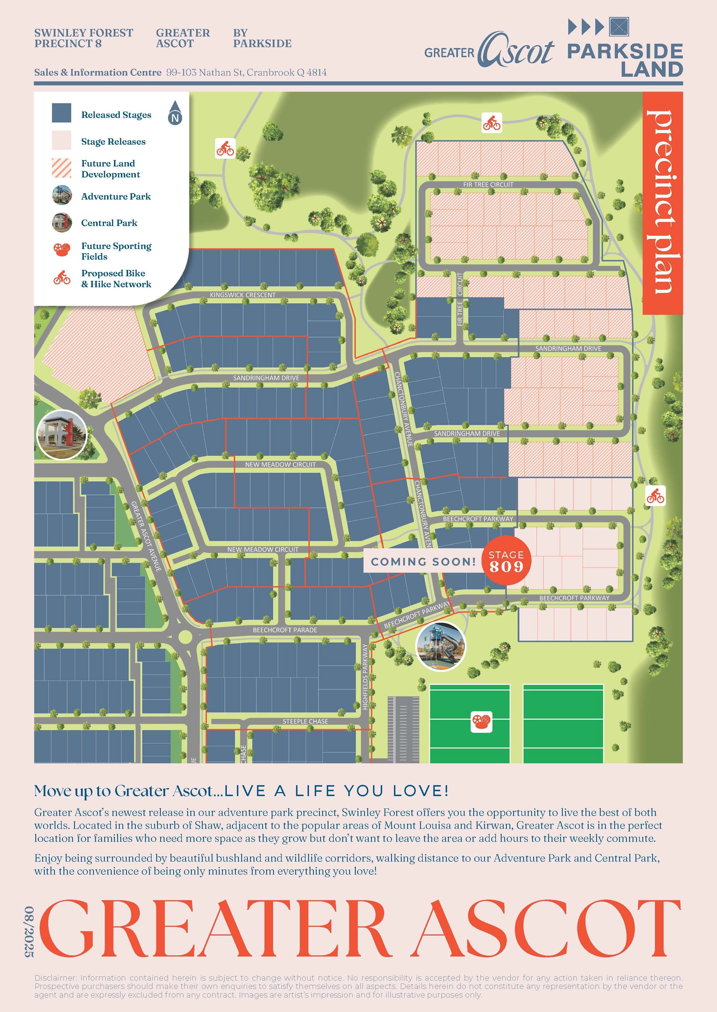 Greater Ascot Estate - Shaw Release Map