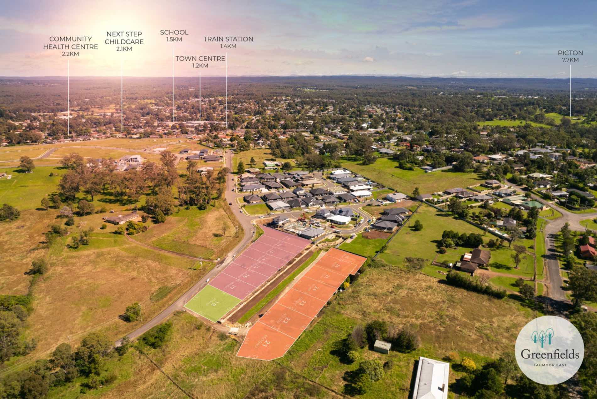 Greenfields Estate - Tahmoor Aerial