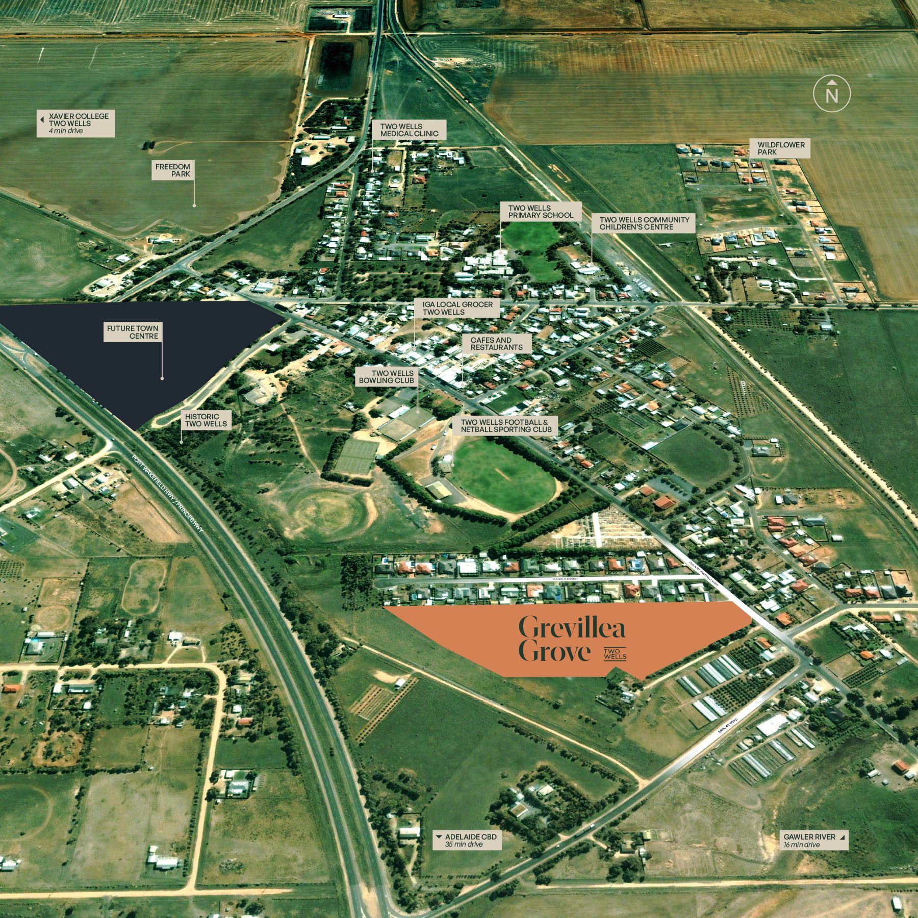 Grevillea Grove Estate - Two Wells Aerial