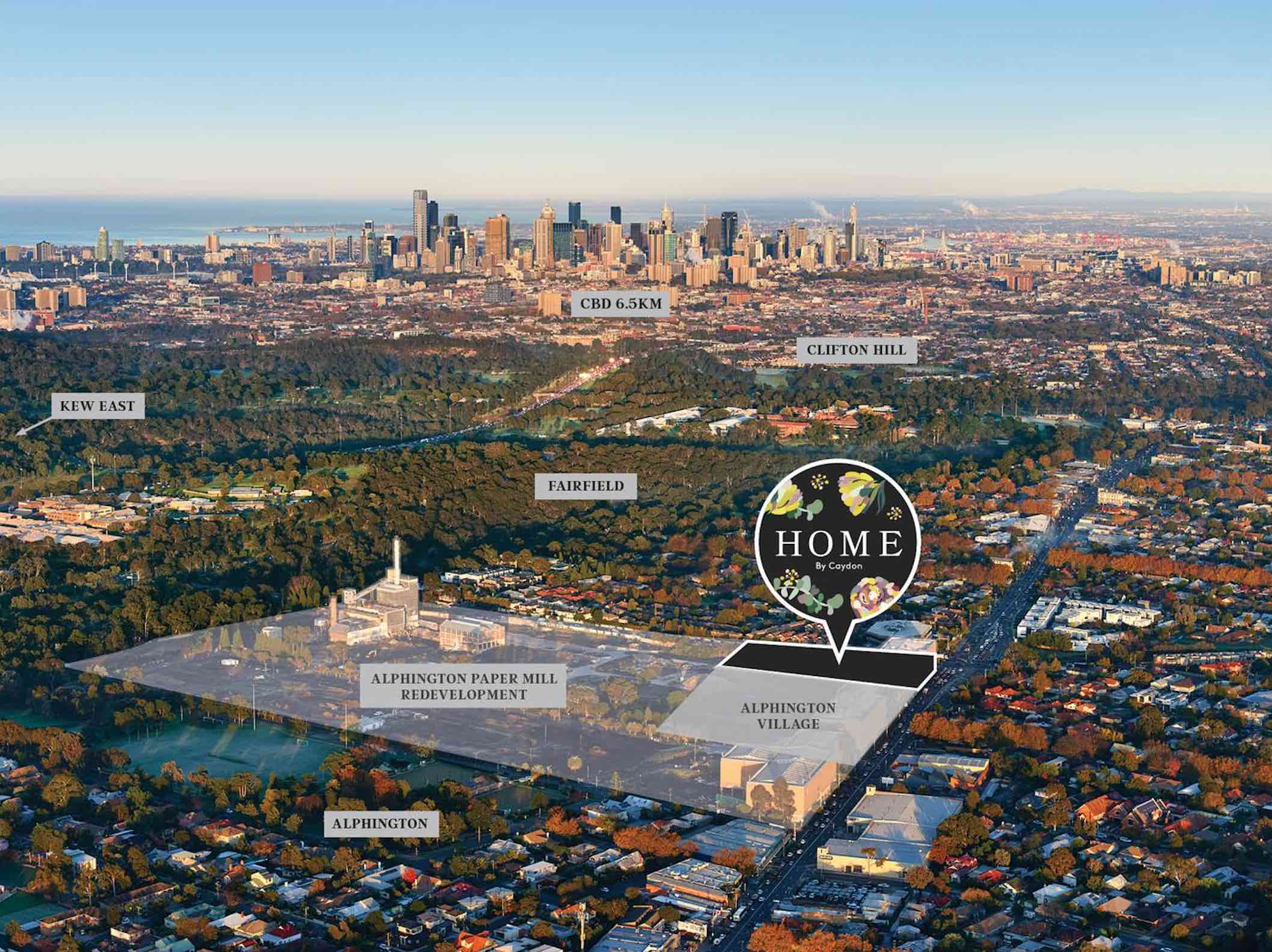 HOME By Caydon Estate - Alphington Aerial