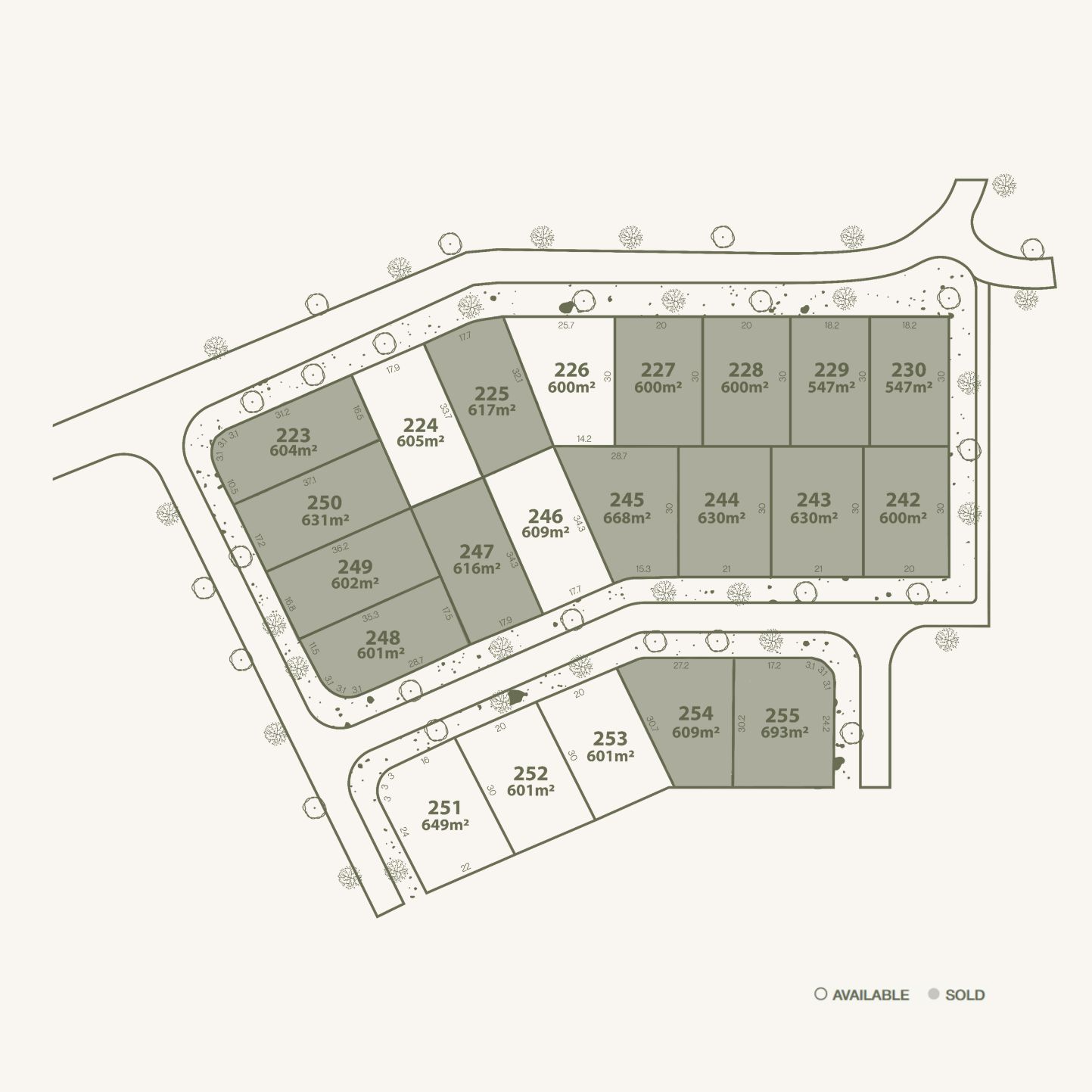 Habitat Estate - Mount Kynoch Release Map
