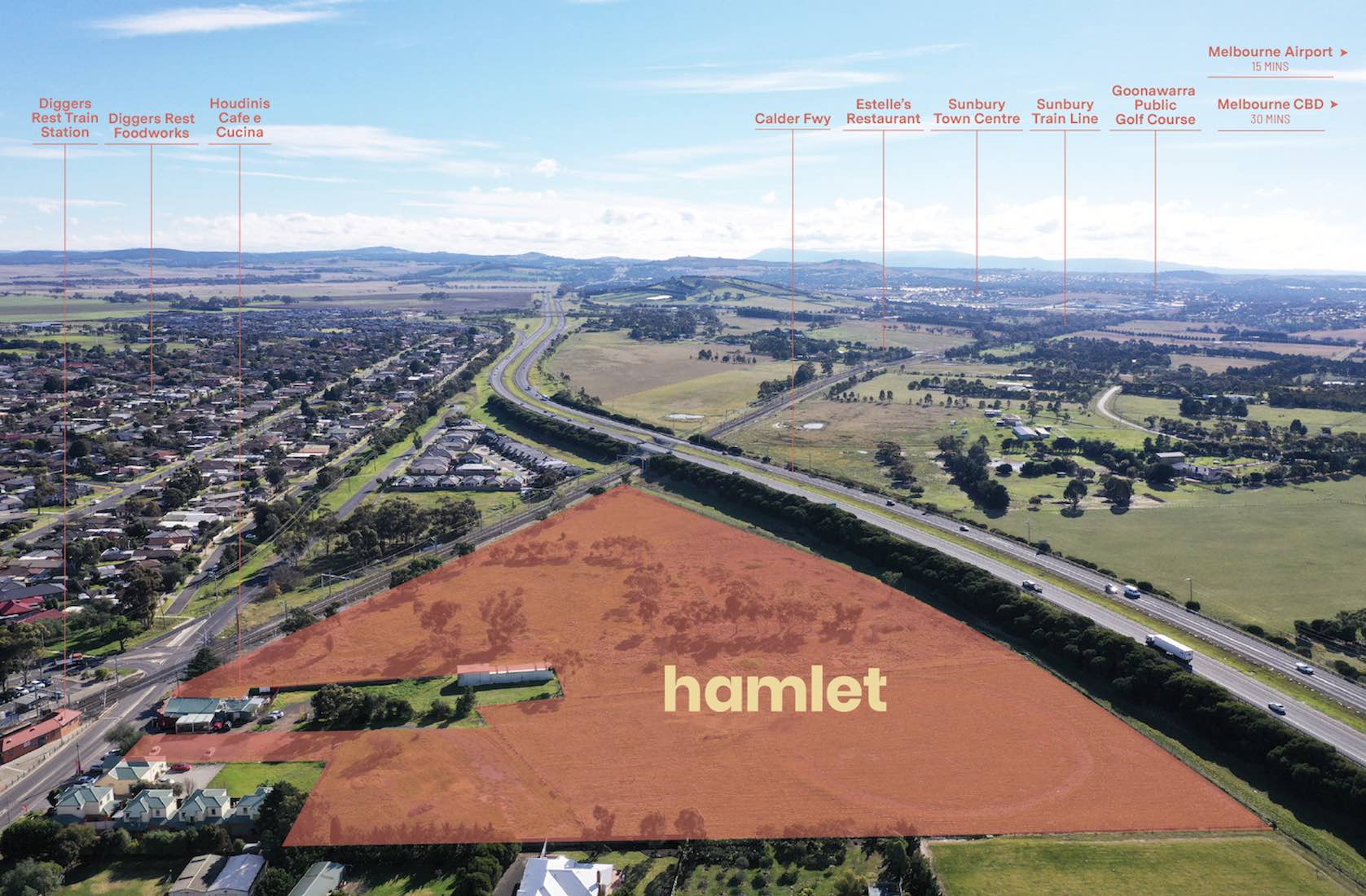 Hamlet Estate - Diggers Rest Aerial 