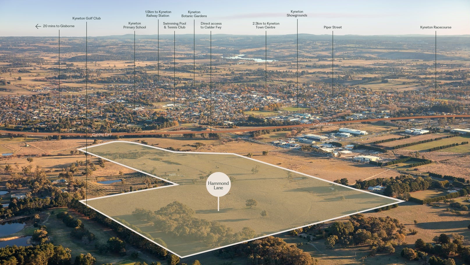Hammond Lane Estate - Kyneton Aerial
