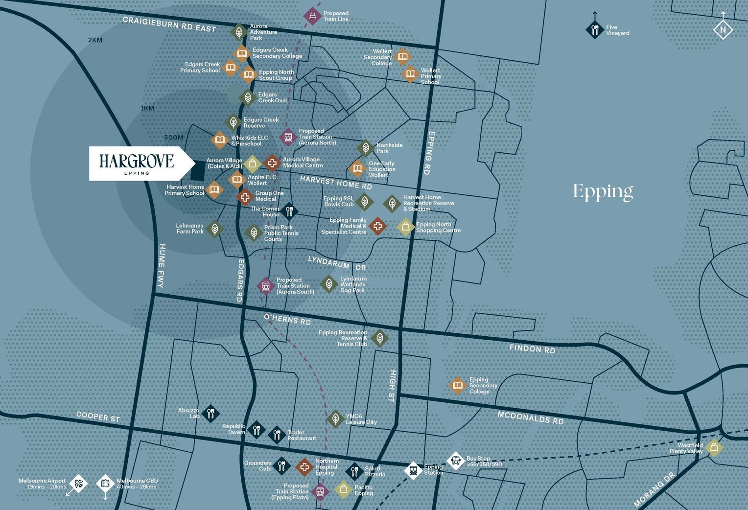 Hargrove Estate - Epping Location Map