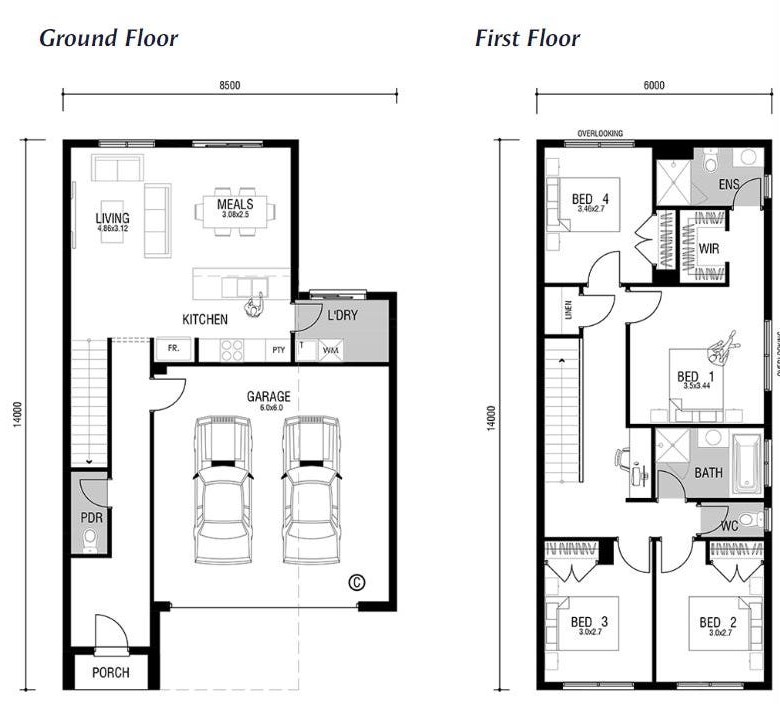 Harlow Townhomes - Tarneit Floorplan