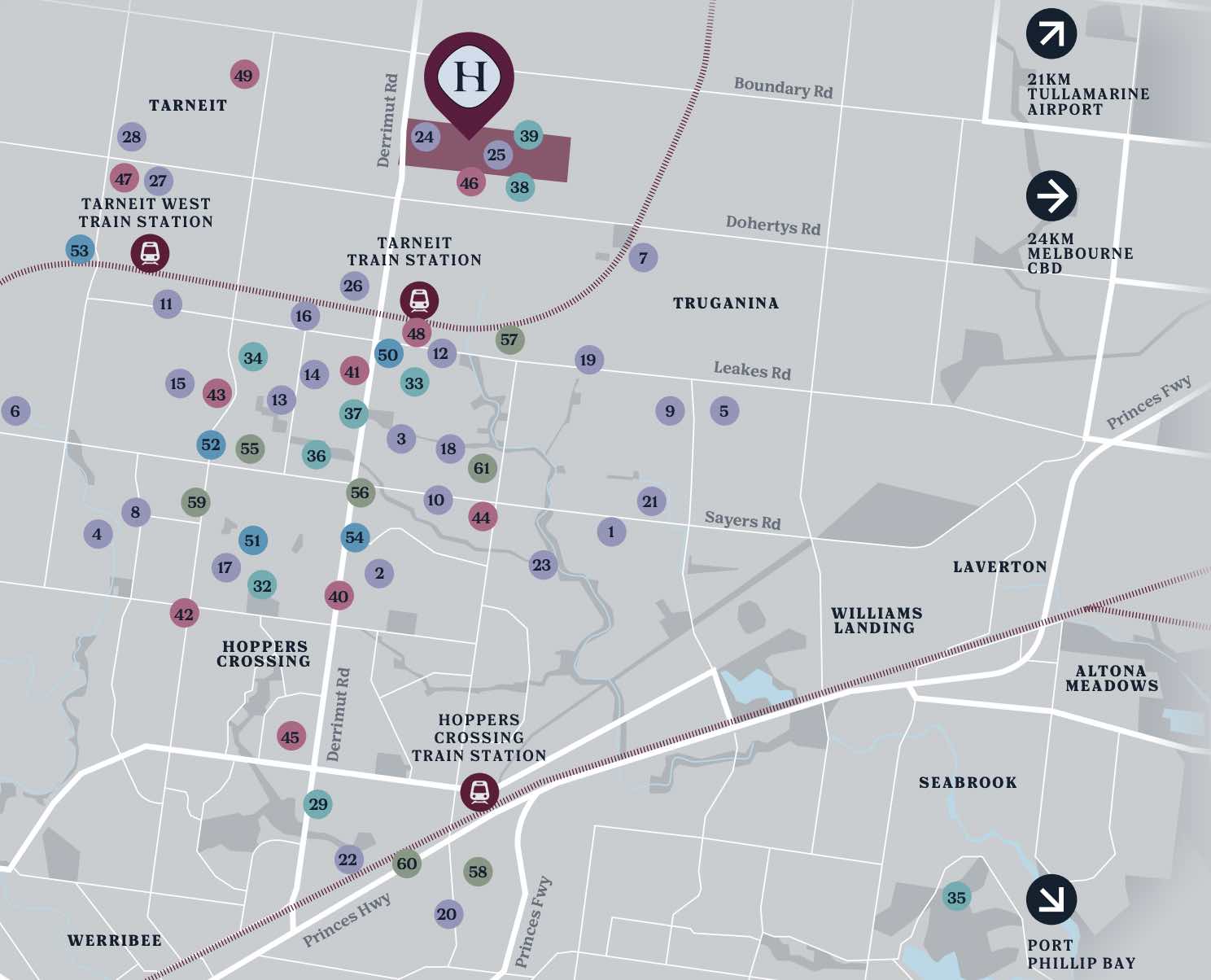 Harlow Townhomes - Tarne Location Map