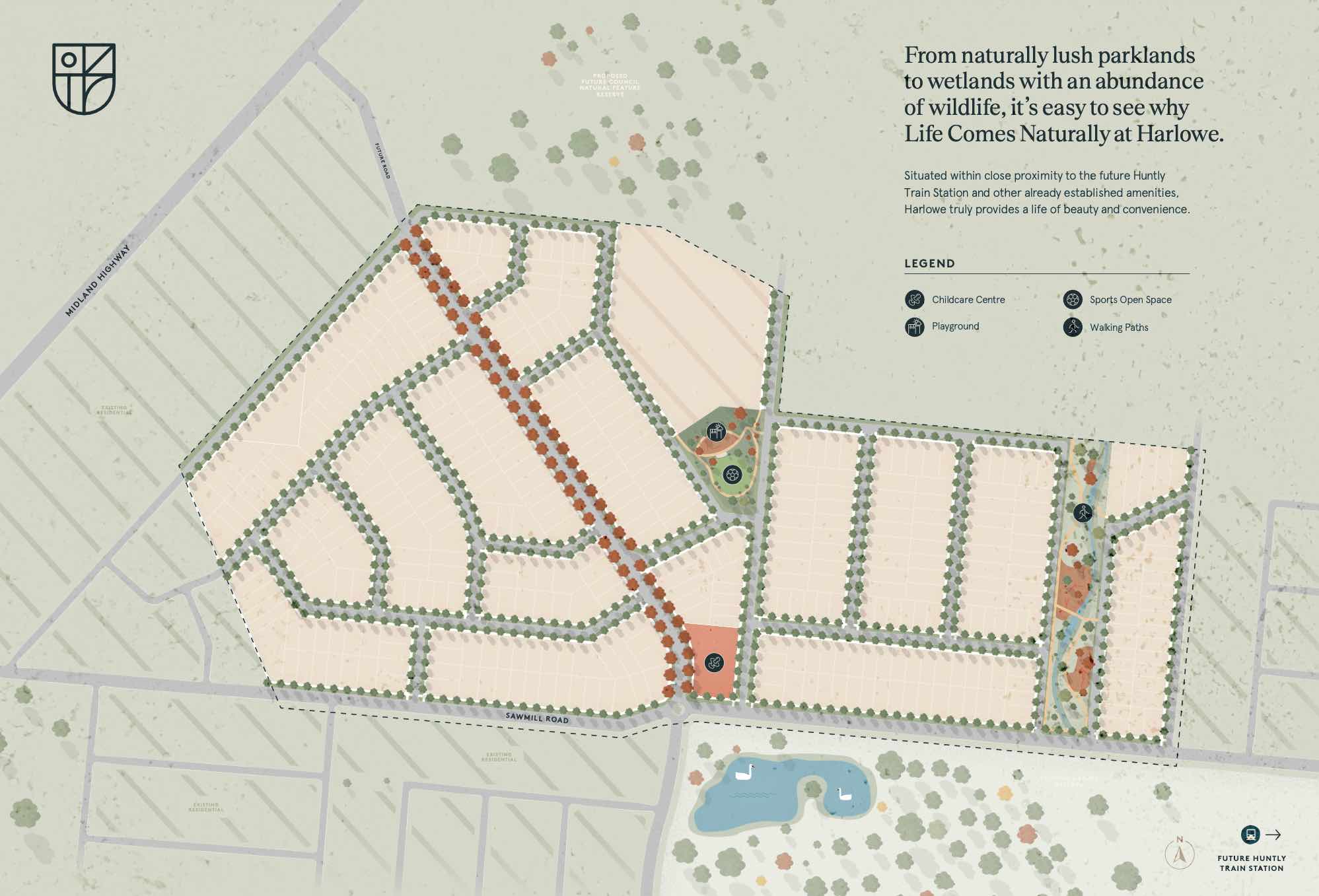 Harlowe Bendigo Estate - Huntly Masterplan