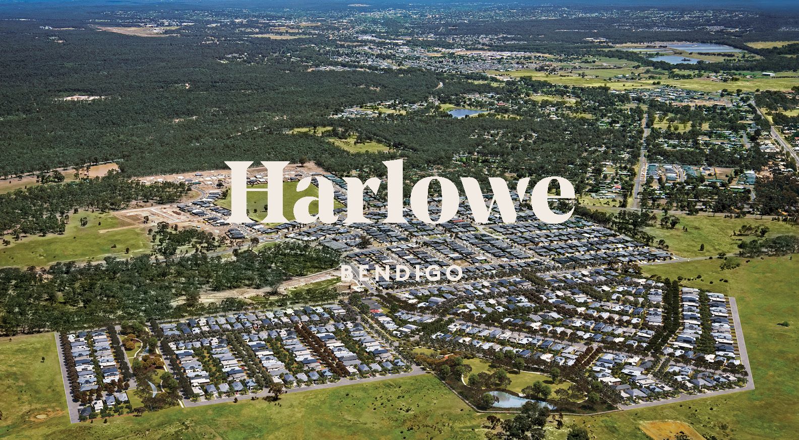 Harlowe Bendigo Estate - Huntly Aerial