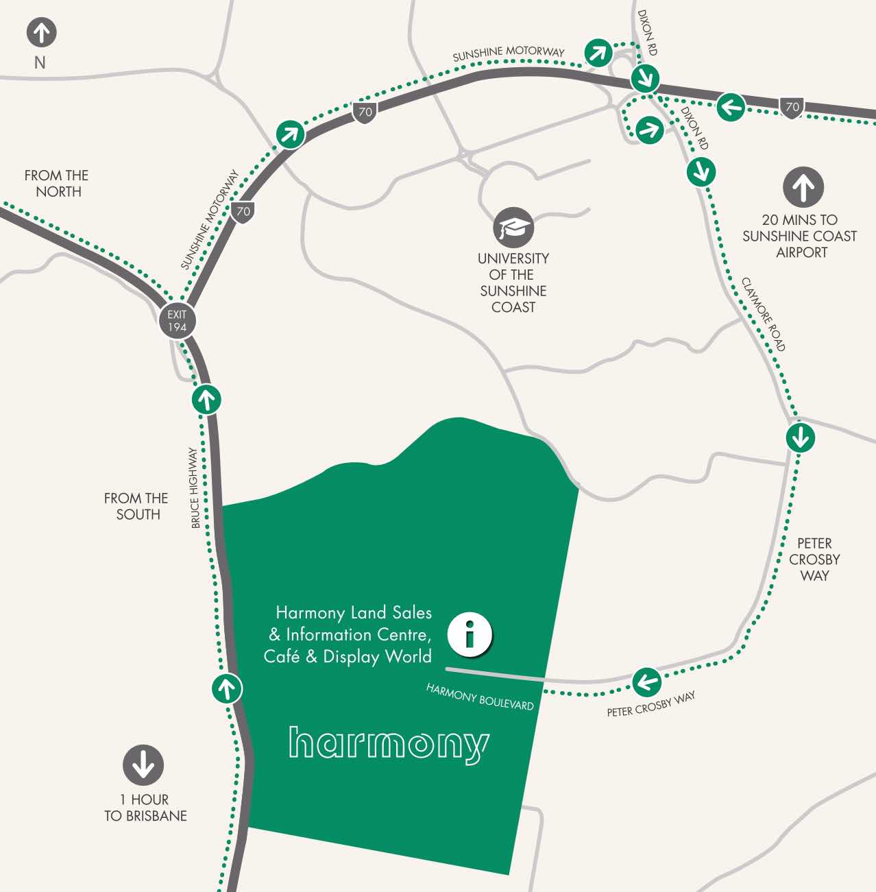 Harmony Estate - Palmview Location m Location Map
