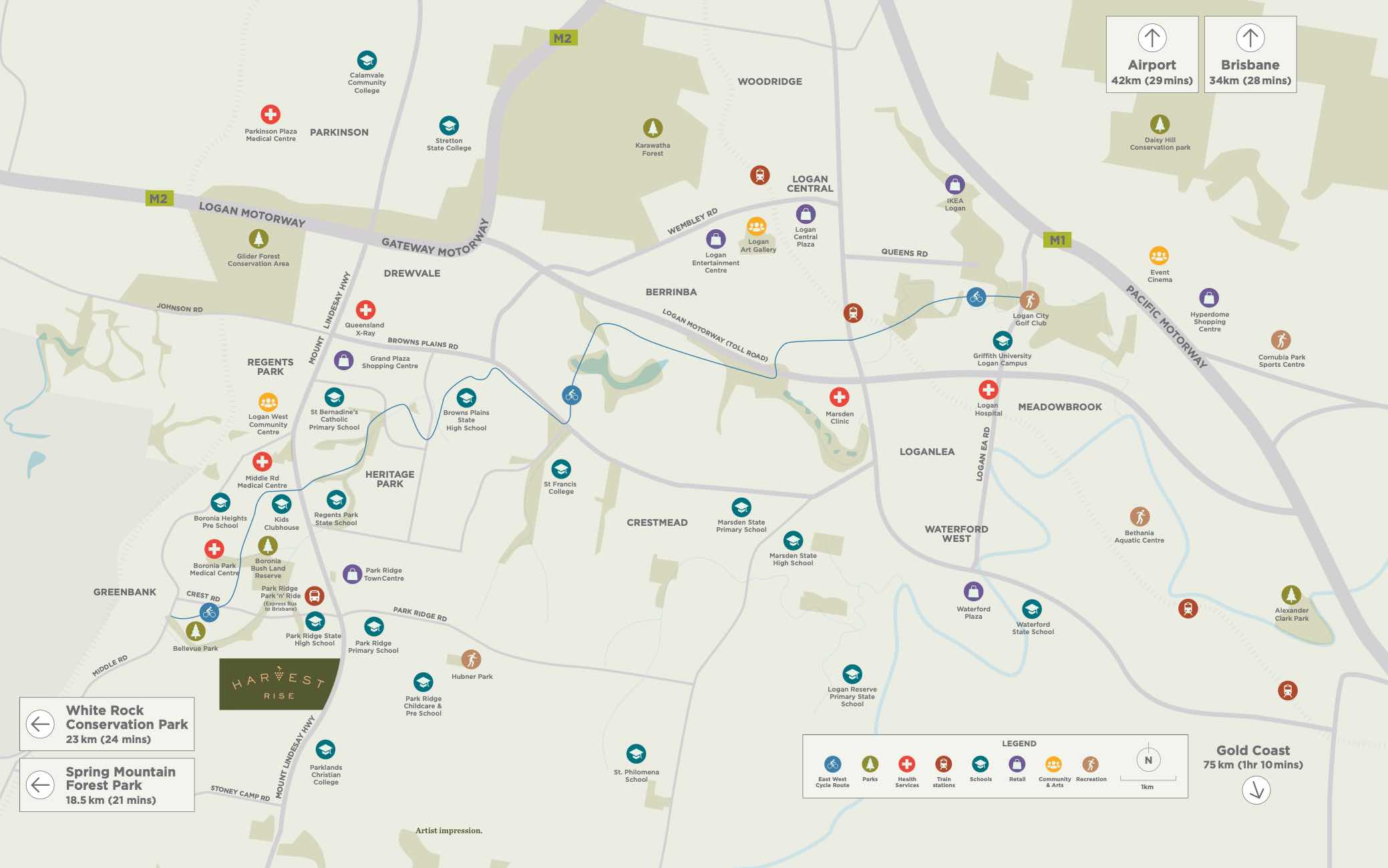 Harvest Rise Estate - Greenbank Location map