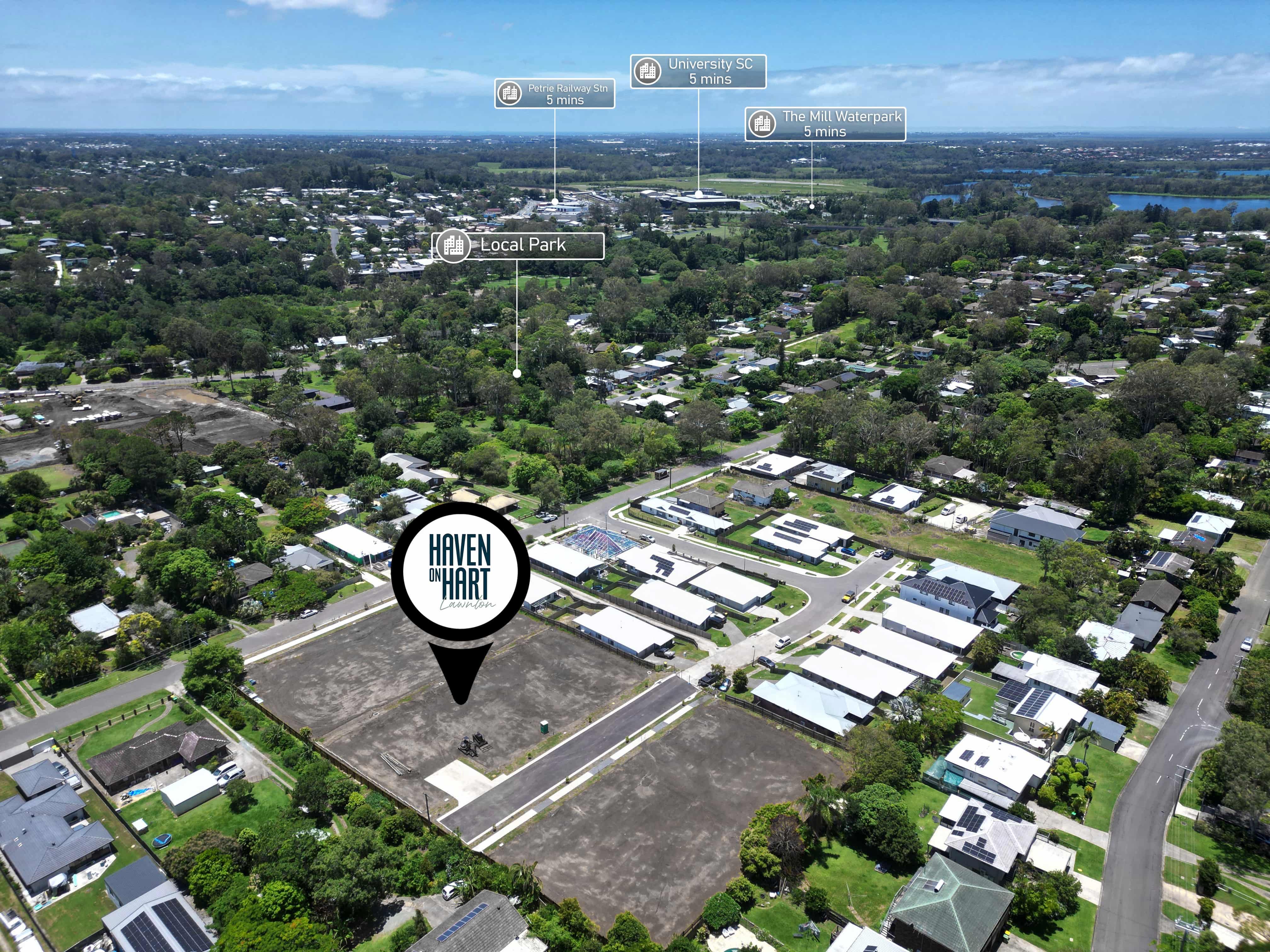 Haven on Hart Estate - Lawnton Aerial