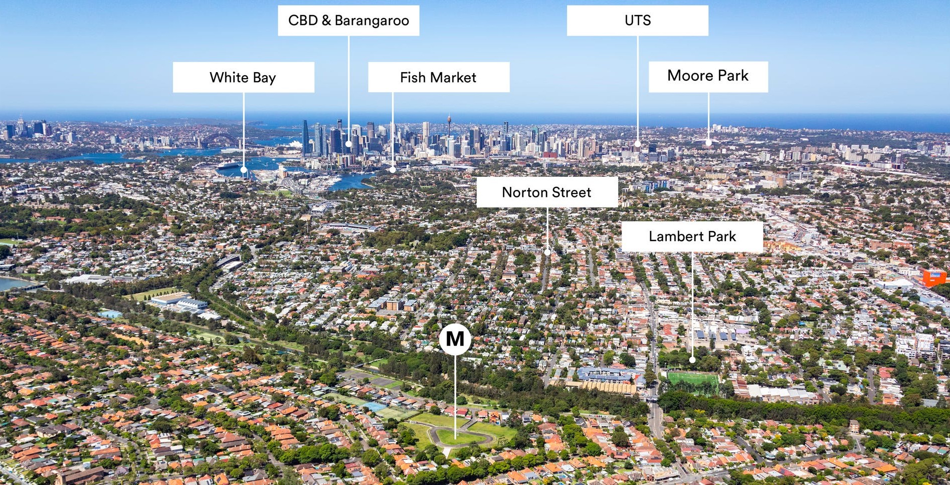Hawthorne Parade Estate - Haberfield Aerial
