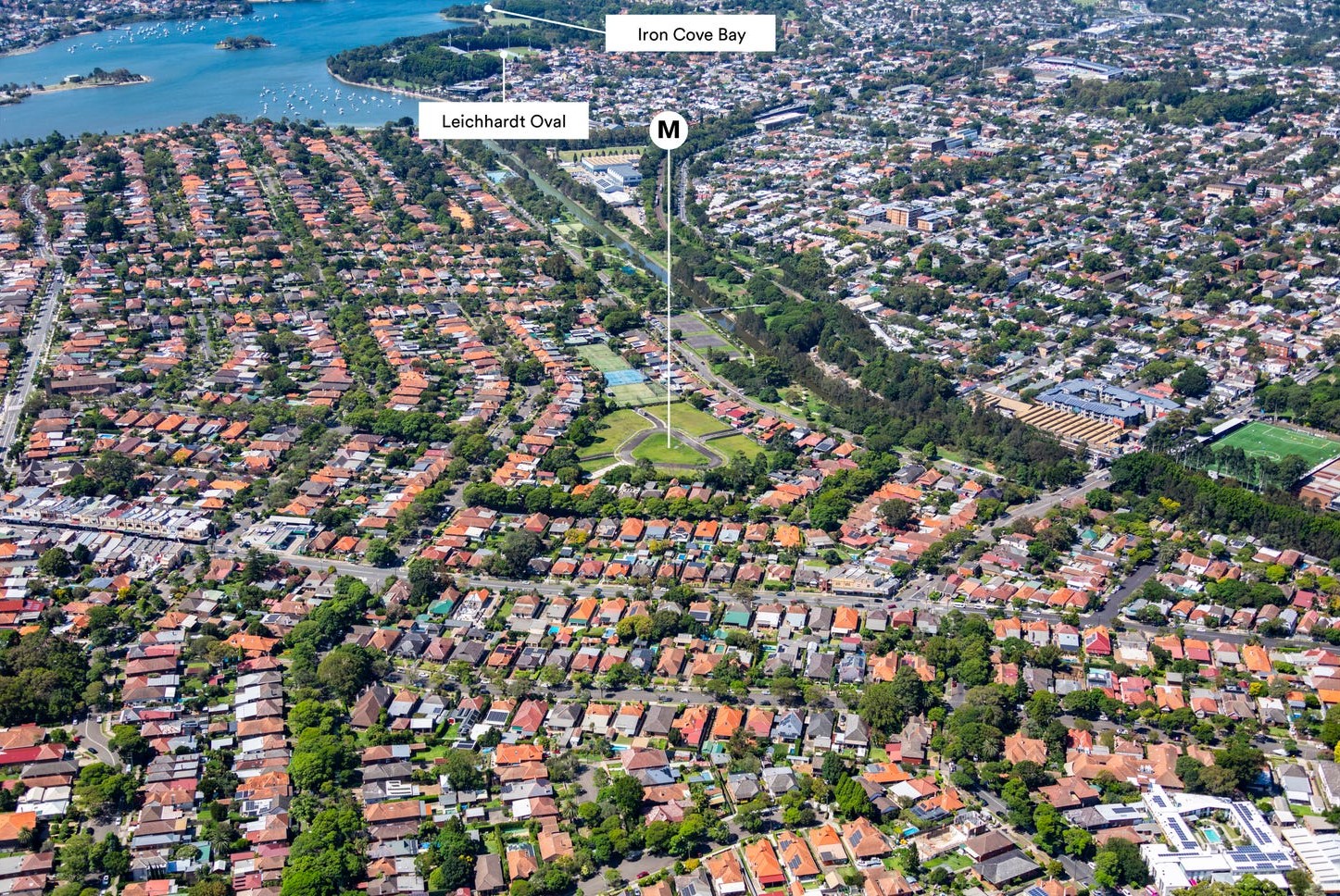 Hawthorne Parade Estate - Haberfield Aerial