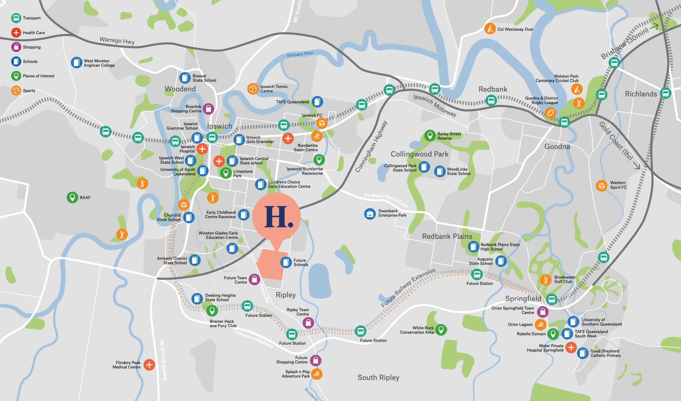 Hayfield Estate - Ripley Location Map