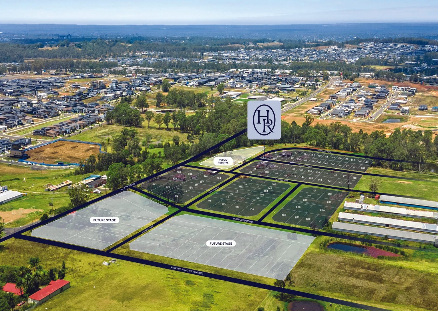 Heath Rise Estate - Leppington Aerial