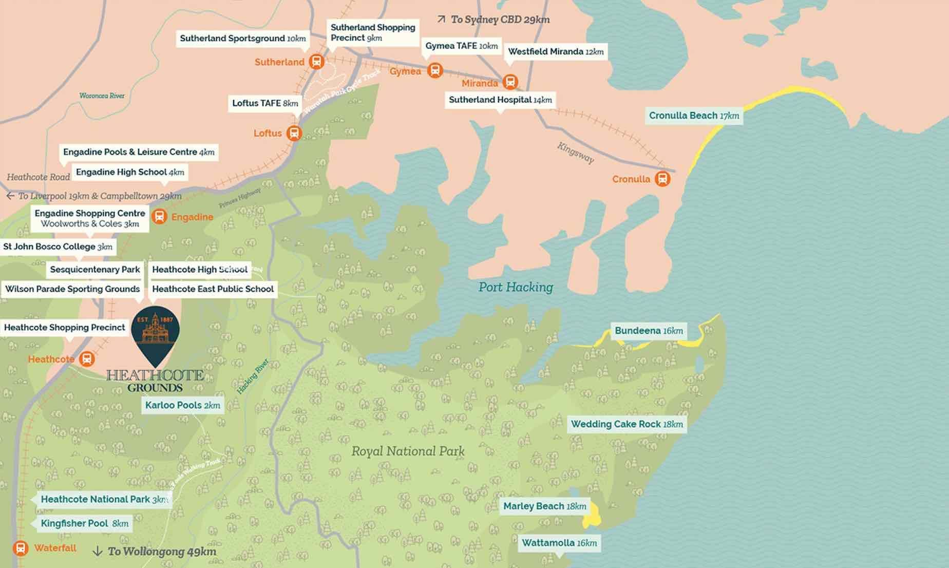 Heathcote Grounds Estate - Heathcote Location map