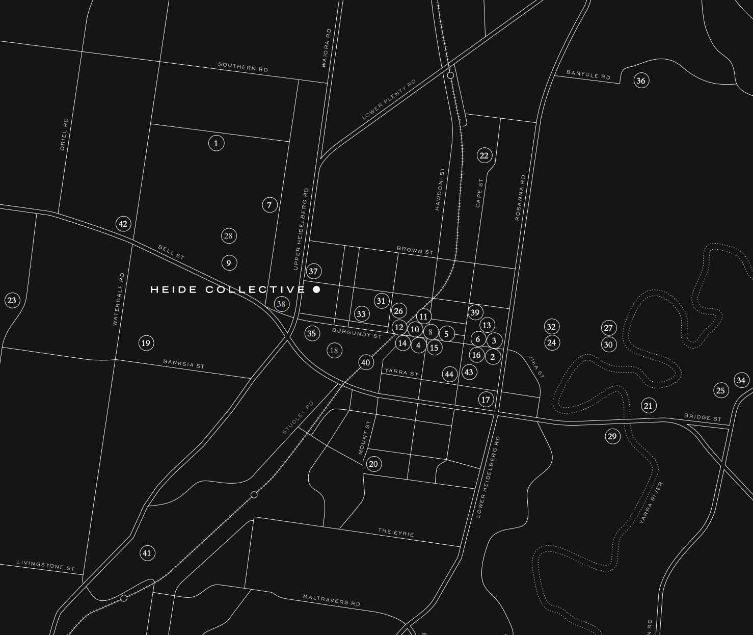 Heide Collective - Heidelberg Location map
