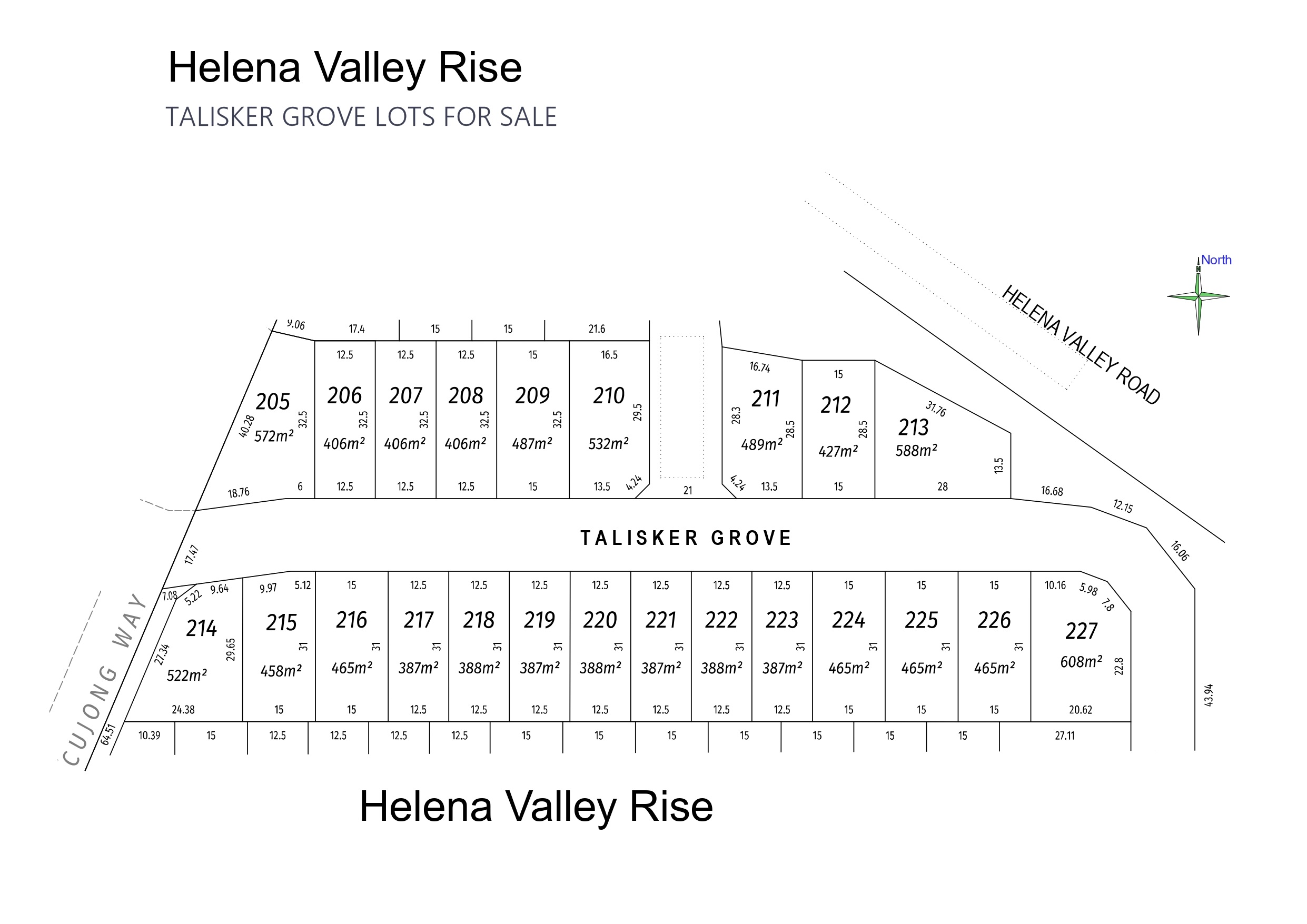 Helena Valley Rise Estate - Helena Valley Release Map