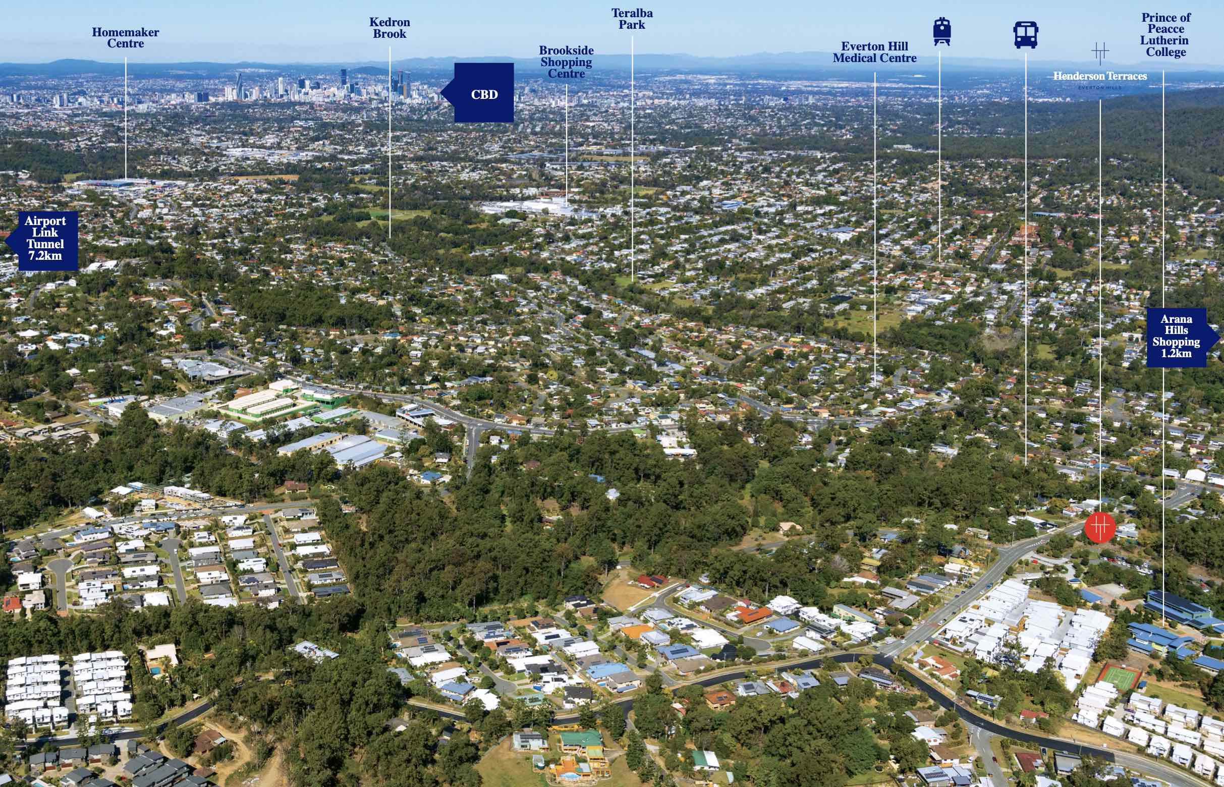 Henderson Terraces - Everton Hills Aerial