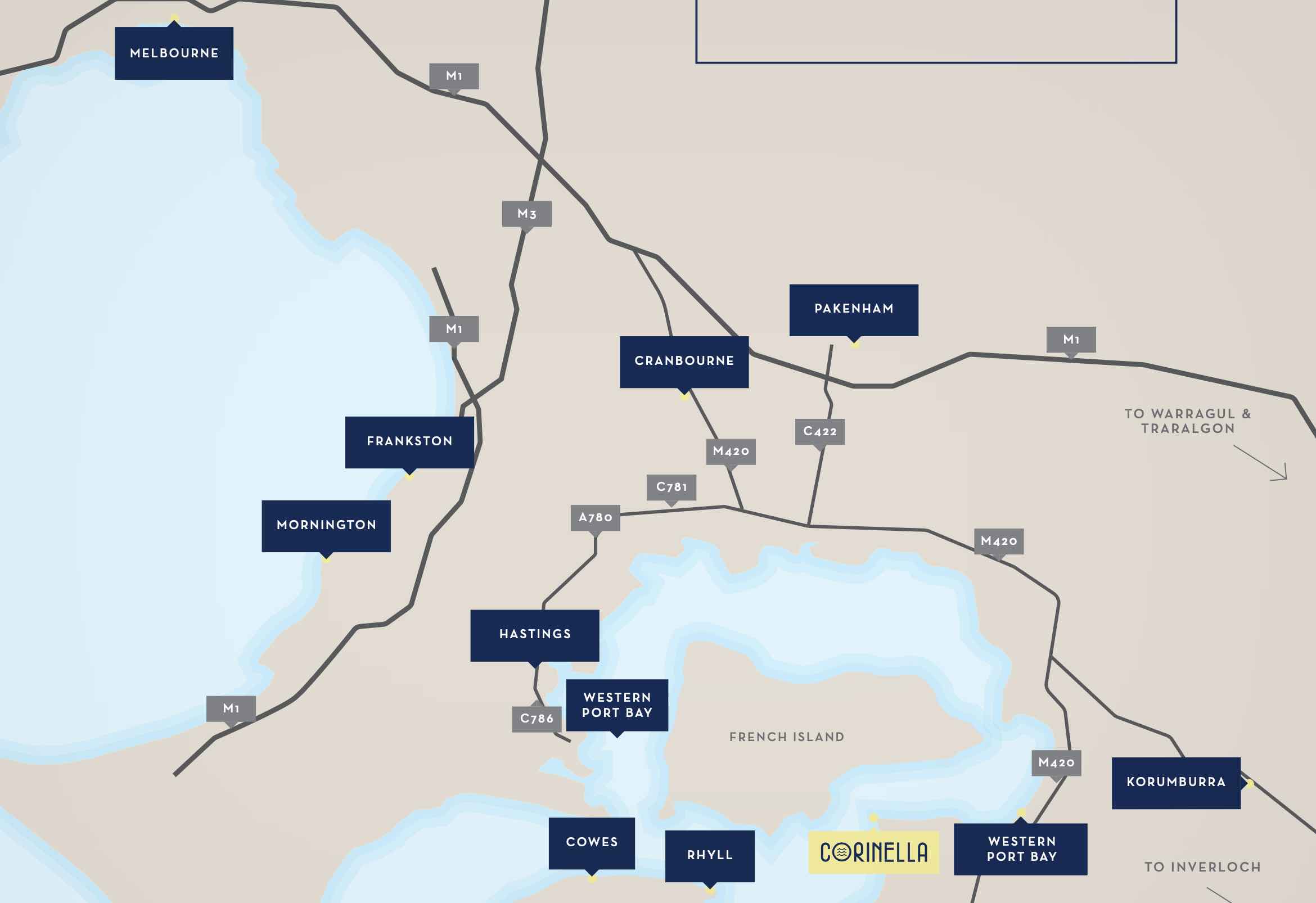 Heritage Bay Estate - Corinella Location map 2