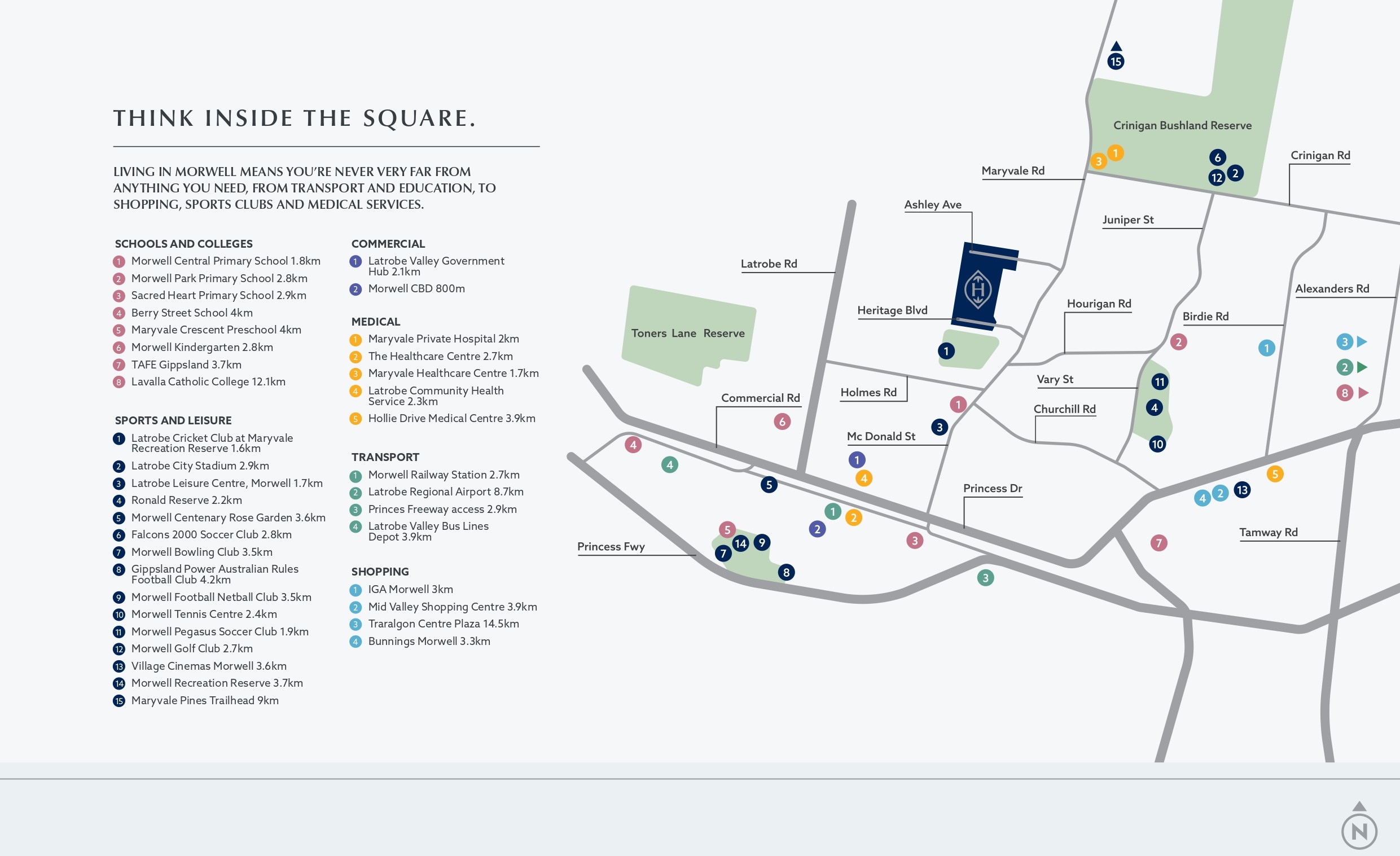 Heritage Place Estate - Morwell Location Map