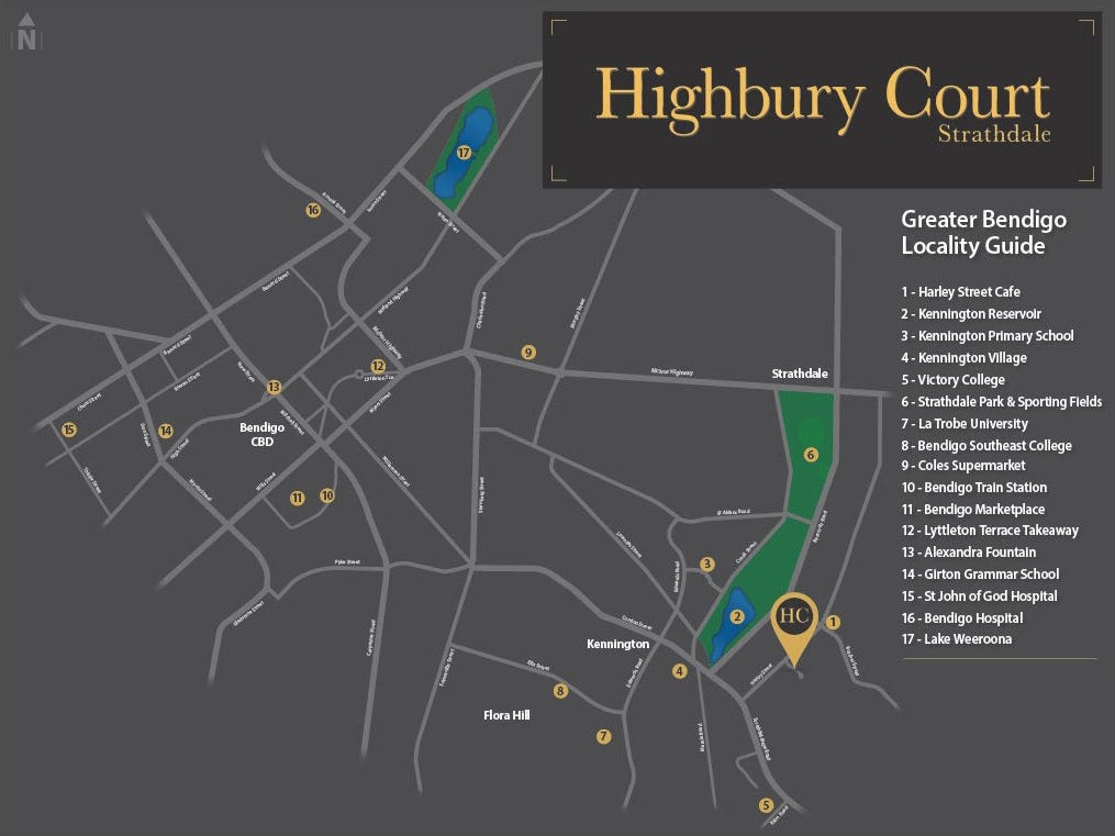 Highbury Court Estate - Strathdale Location Map