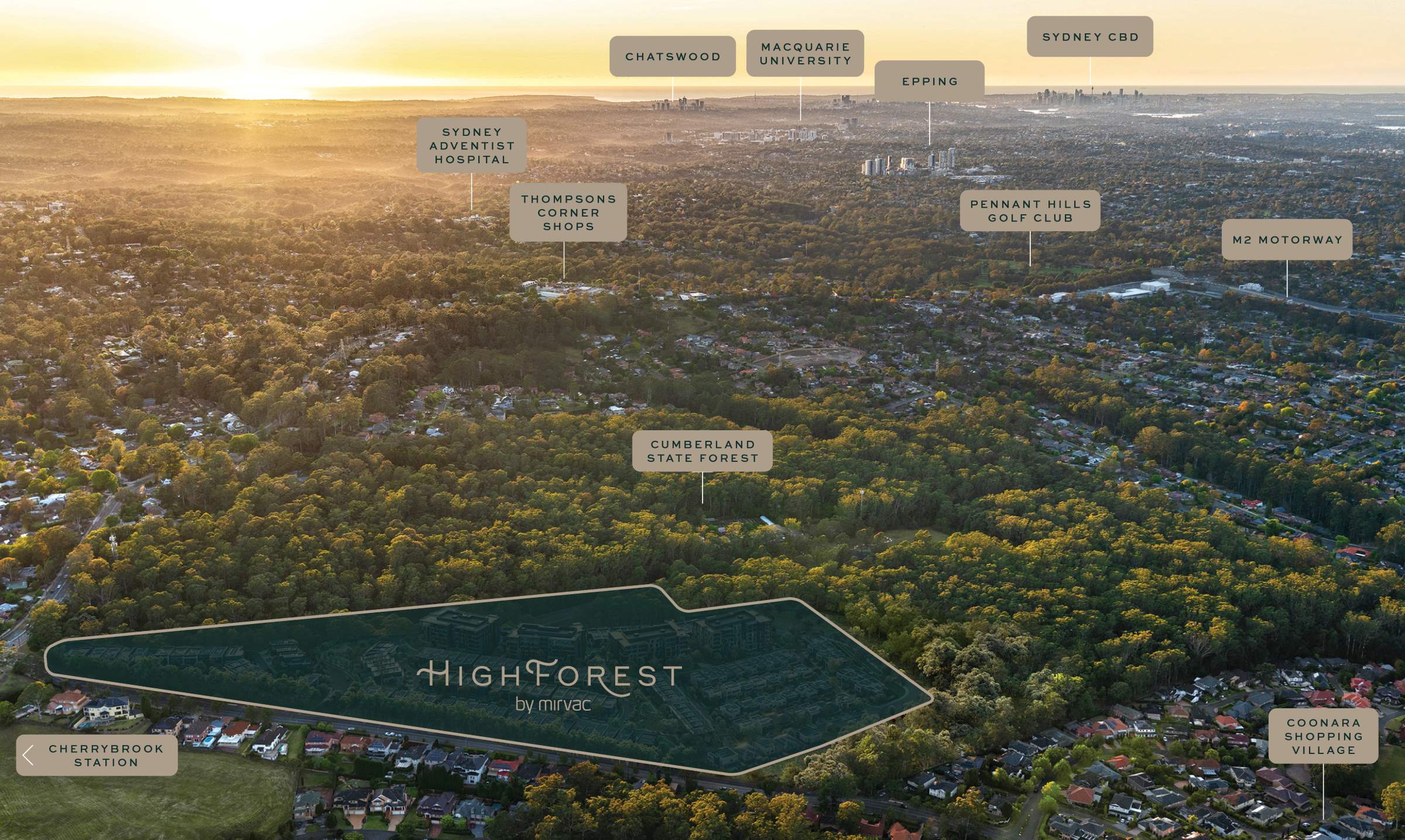 Highforest by Mirvac - West Pennant Hills Aerial