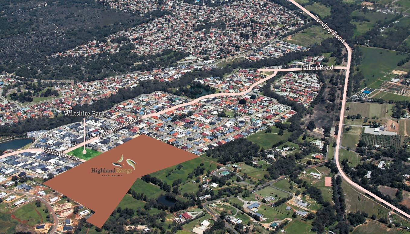 Highland Range Estate - Jane Brook Aerial