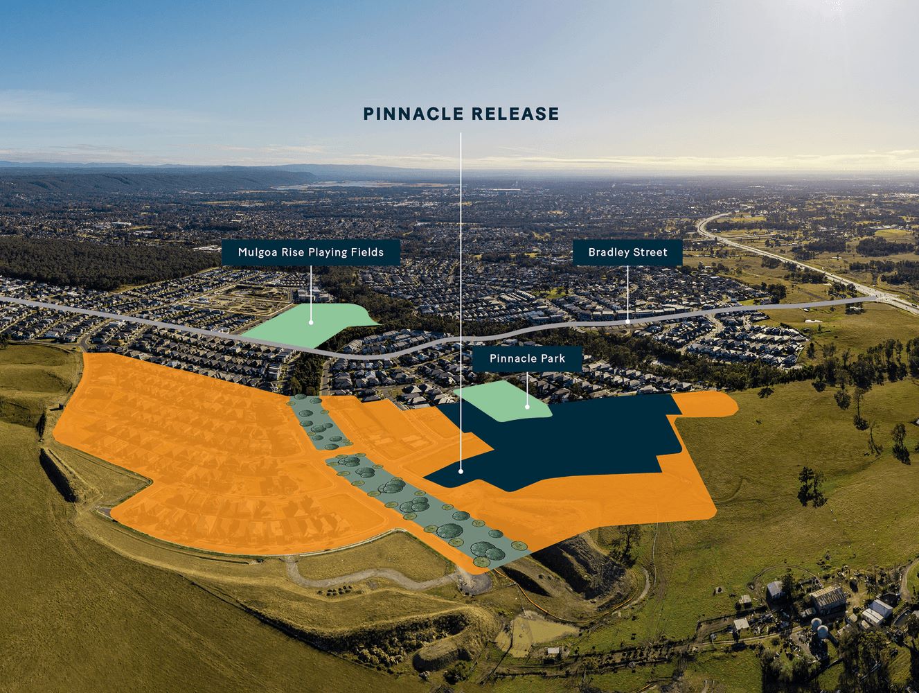 Highland Views Estate - Glenmore Park Aerial